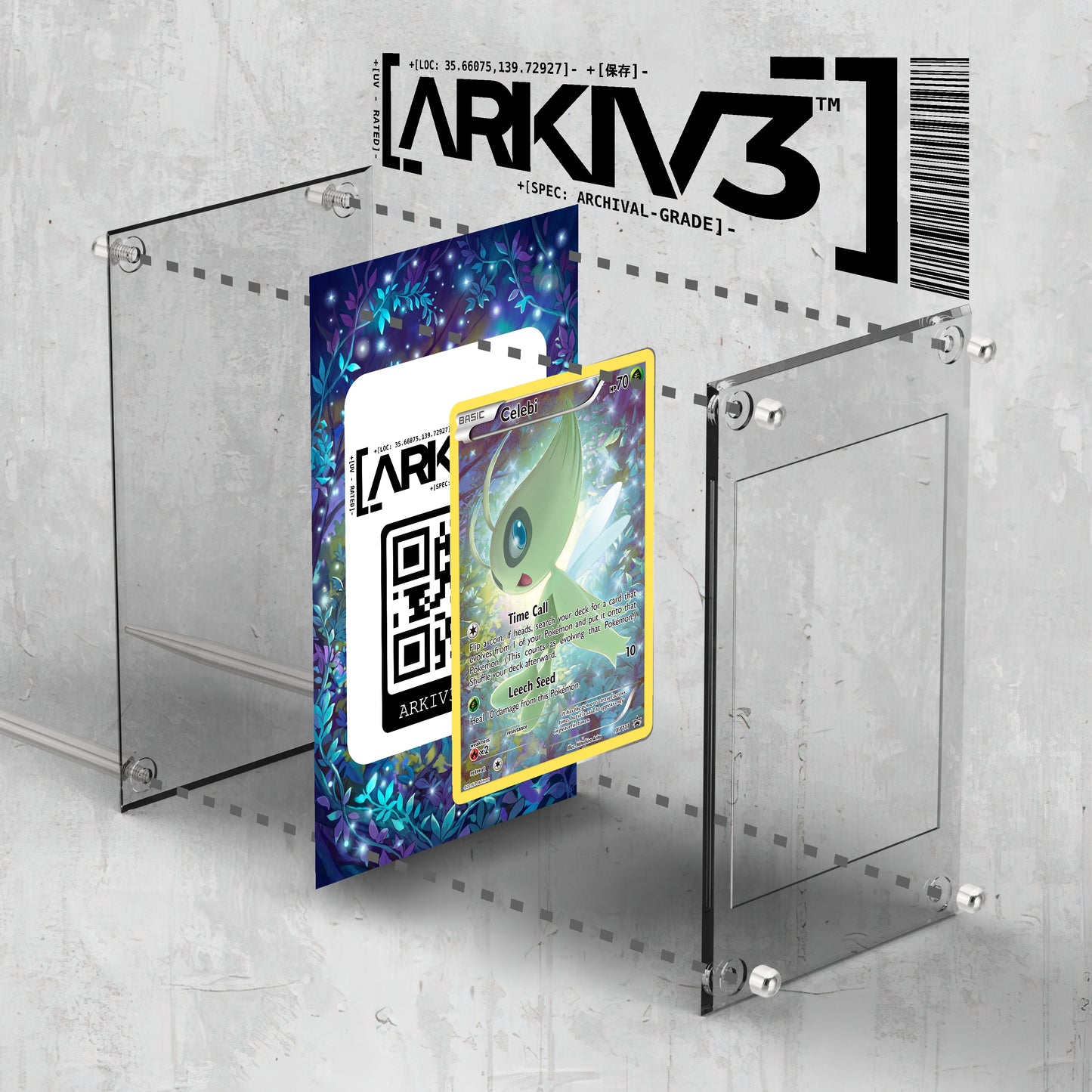 [UNIT: XY111/211] // Celebi Extended Art Display Case - Raw