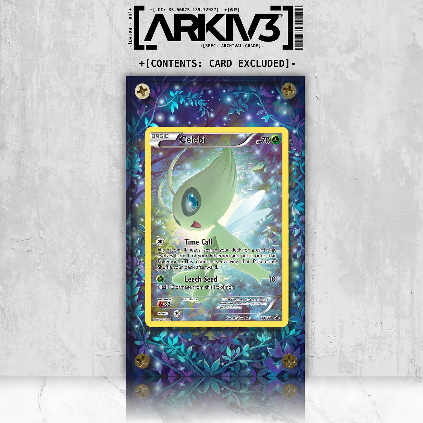 [UNIT: XY111/211] // Celebi Extended Art Display Case - Raw