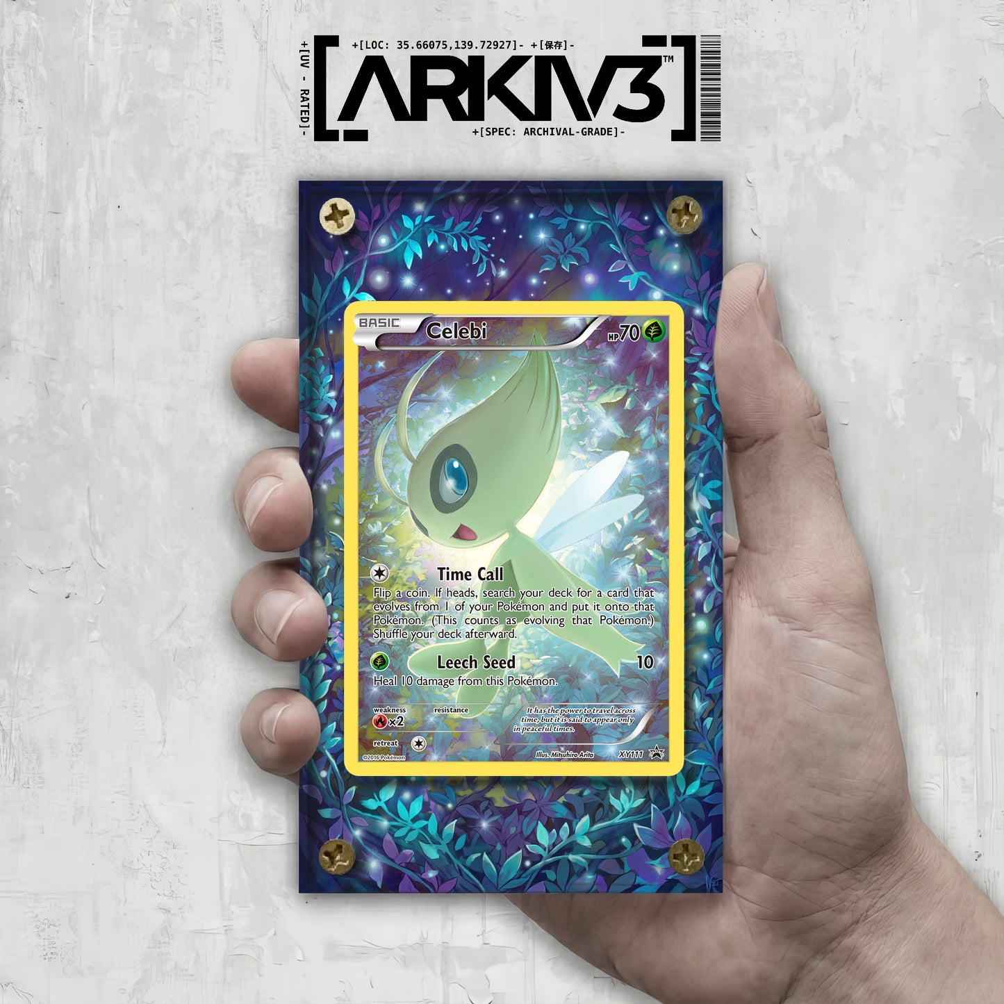 [UNIT: XY111/211] // Celebi Extended Art Display Case - Raw