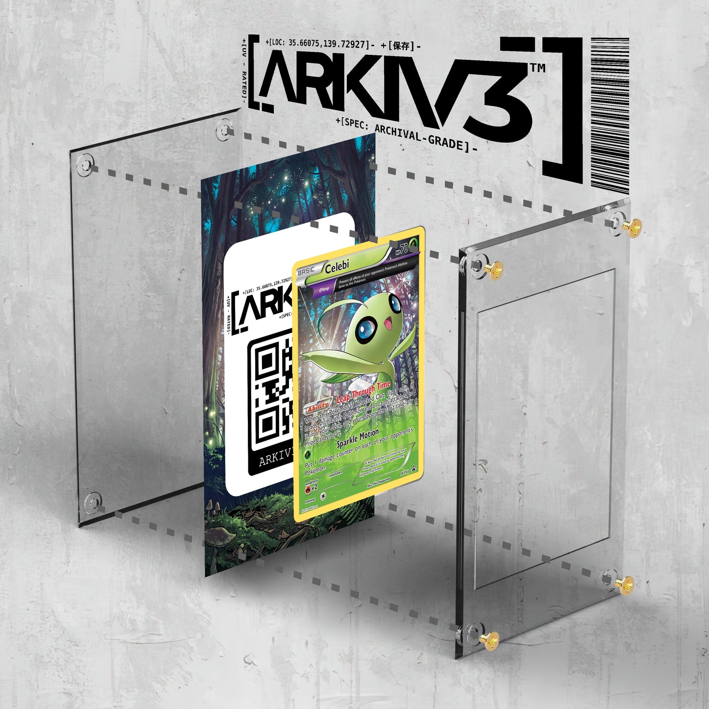 [UNIT: XY93/211] // Celebi Extended Art Display Case - Raw
