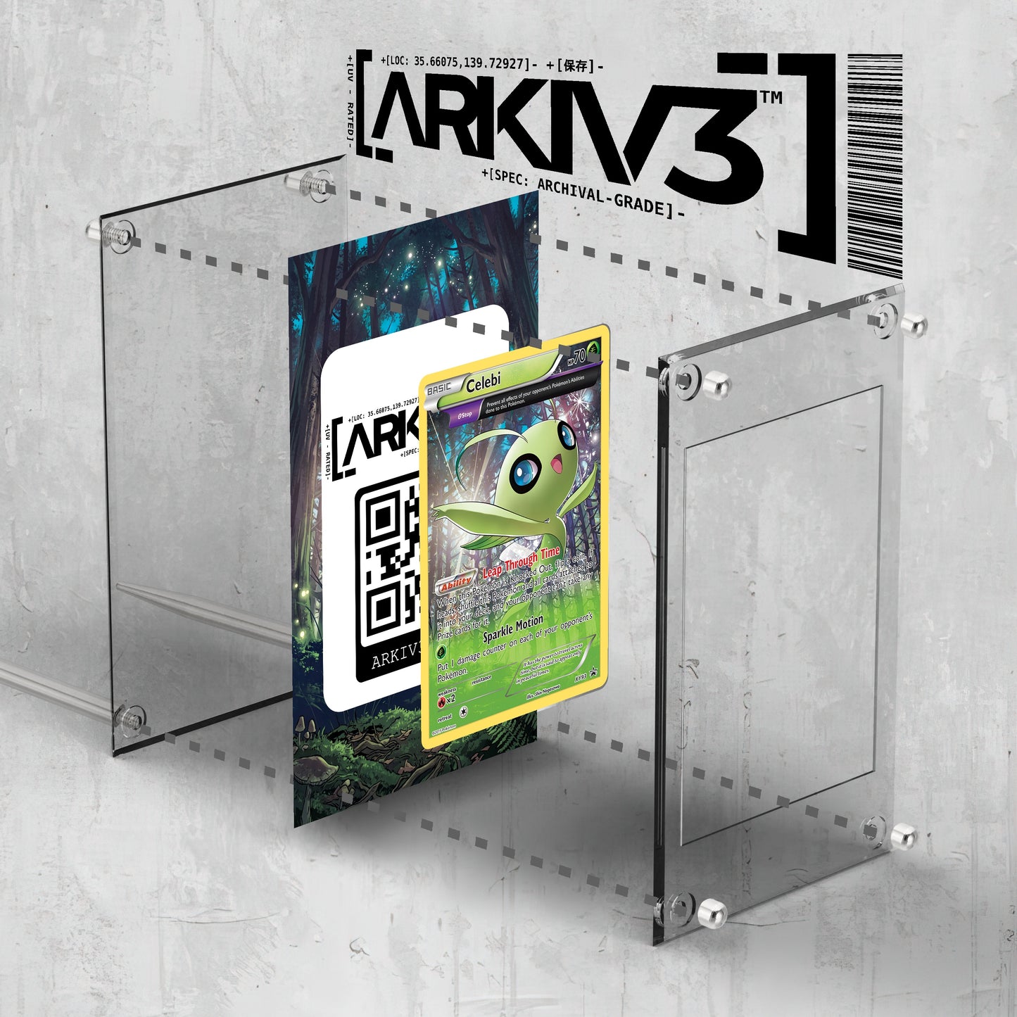 [UNIT: XY93/211] // Celebi Extended Art Display Case - Raw