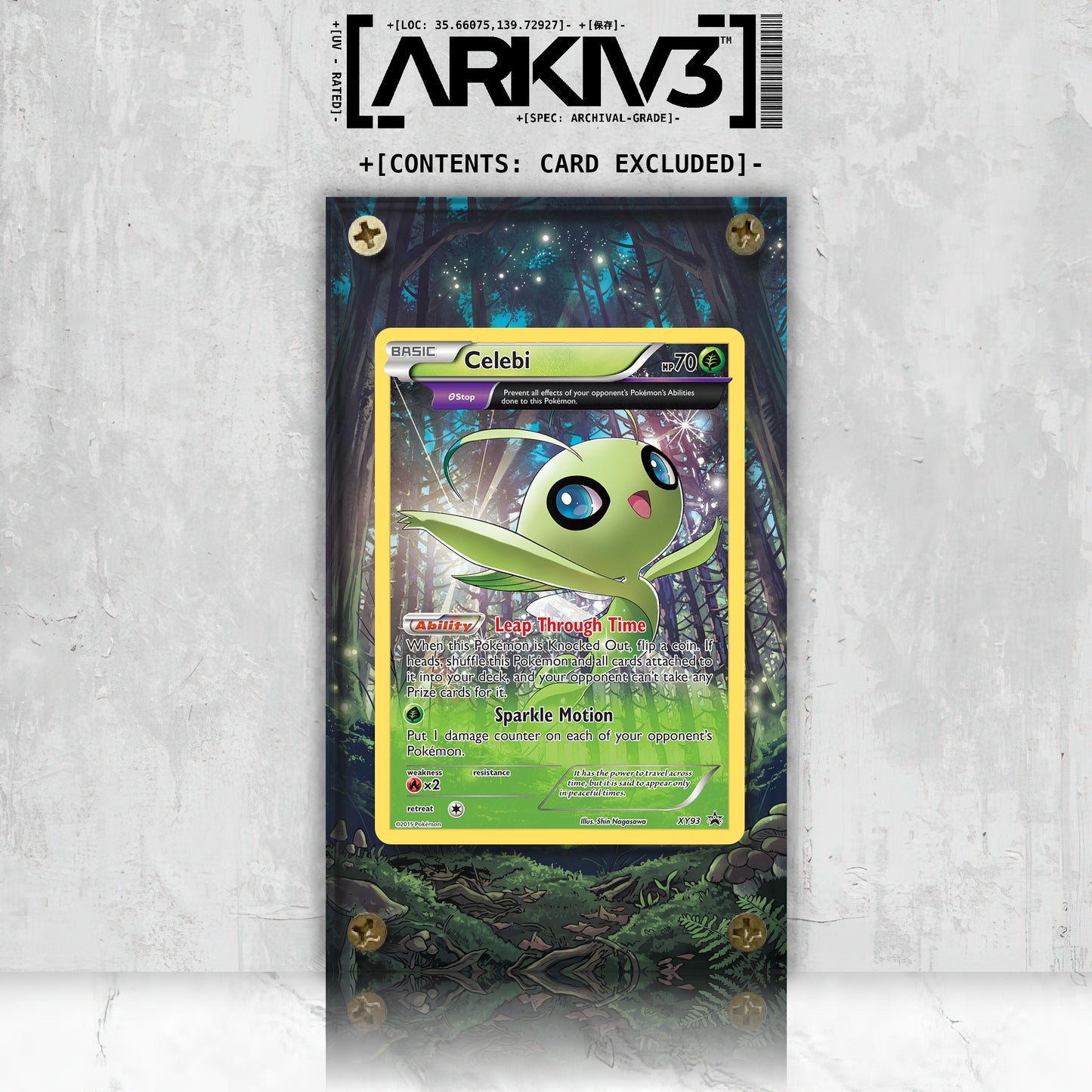 [UNIT: XY93/211] // Celebi Extended Art Display Case - Raw