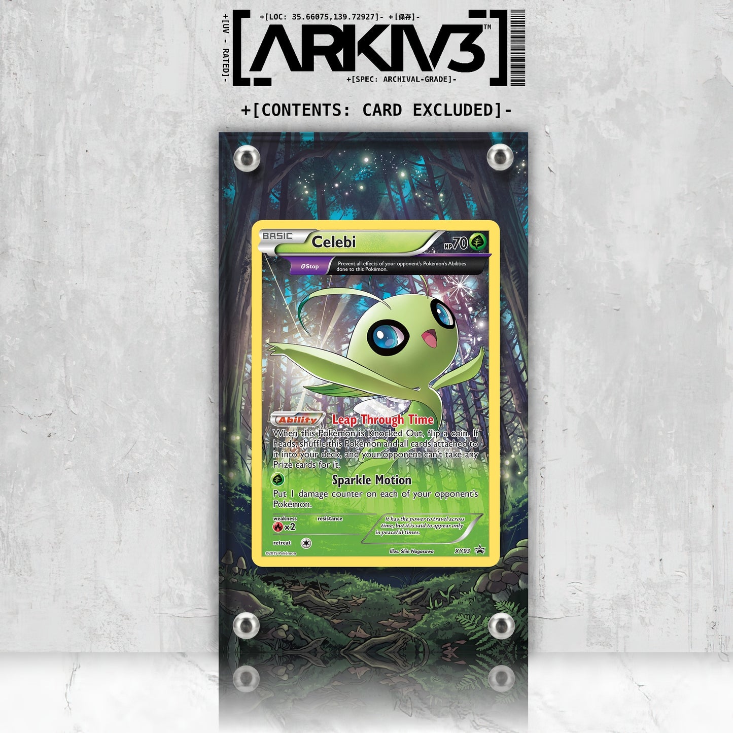 [UNIT: XY93/211] // Celebi Extended Art Display Case - Raw