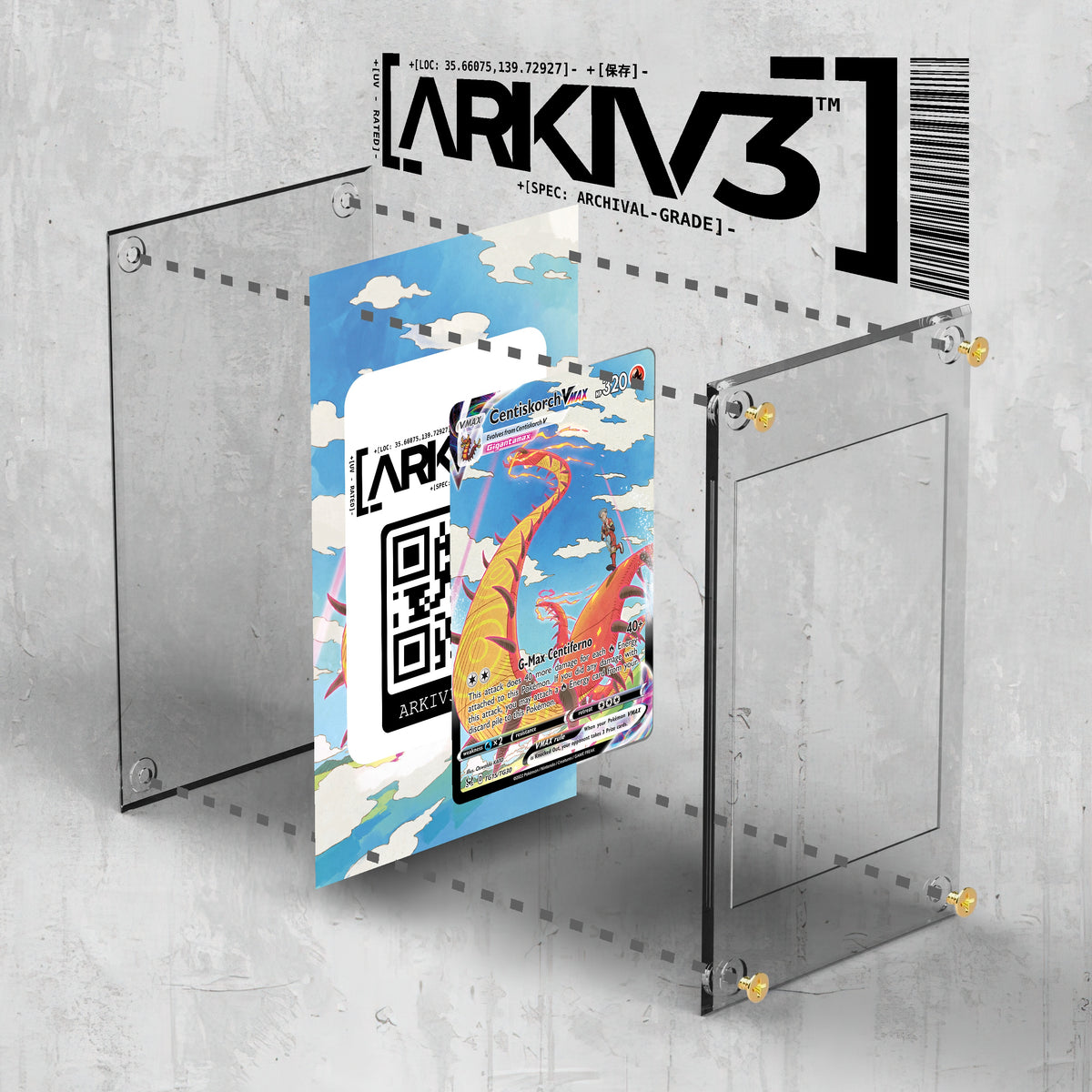 [UNIT: TG15/TG30] // Centiskorch VMAX Extended Art Display Case - Raw