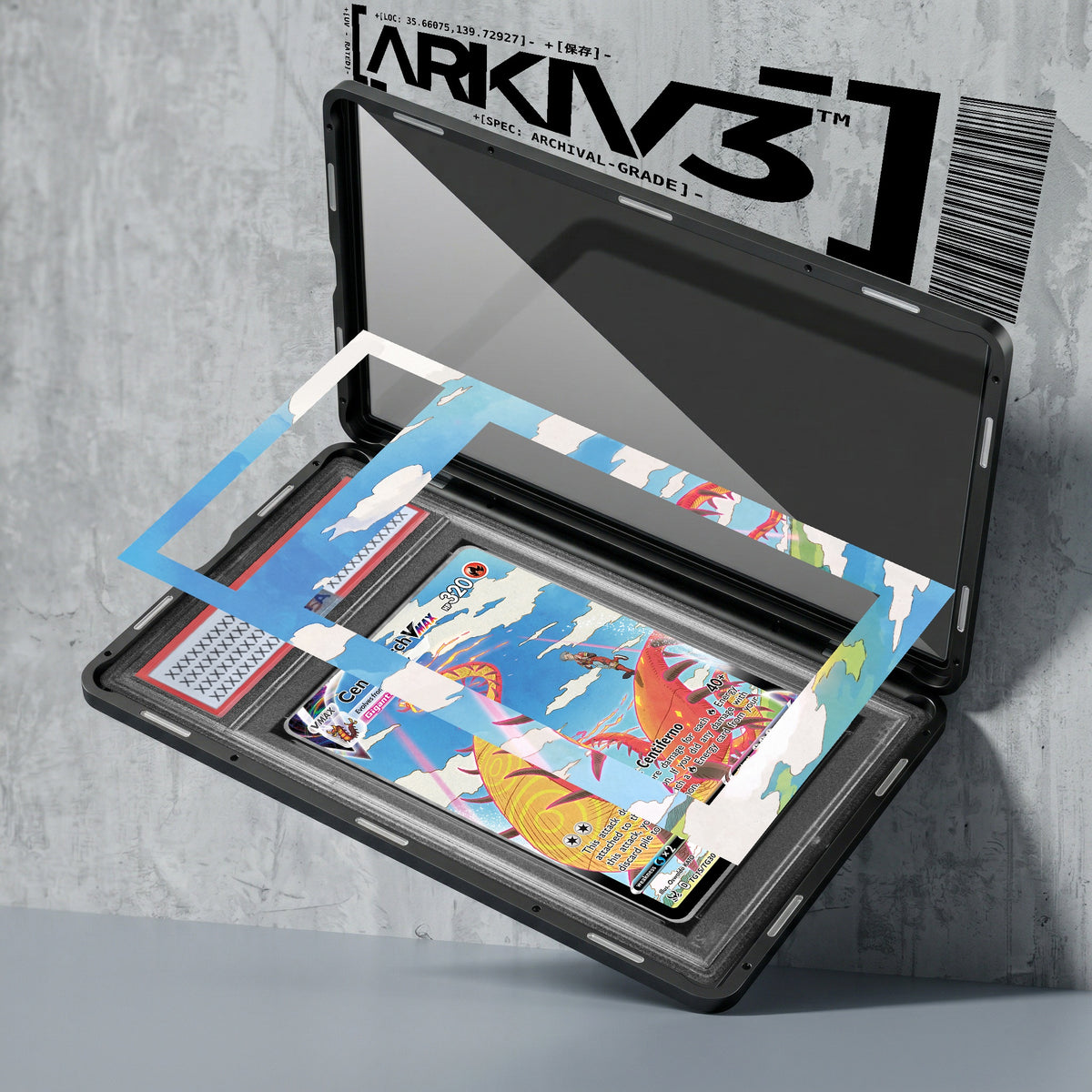 ARKIV3 PSA graded exploded mockup