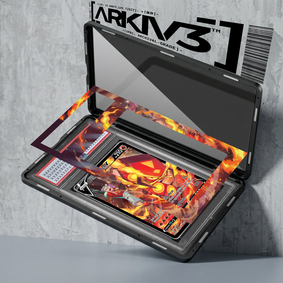 ARKIV3 PSA graded exploded mockup