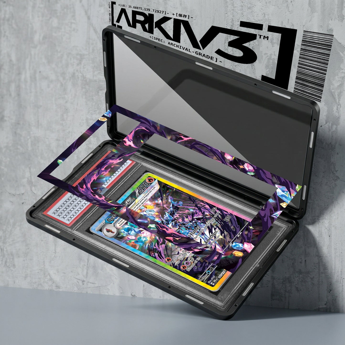 ARKIV3 PSA graded exploded mockup