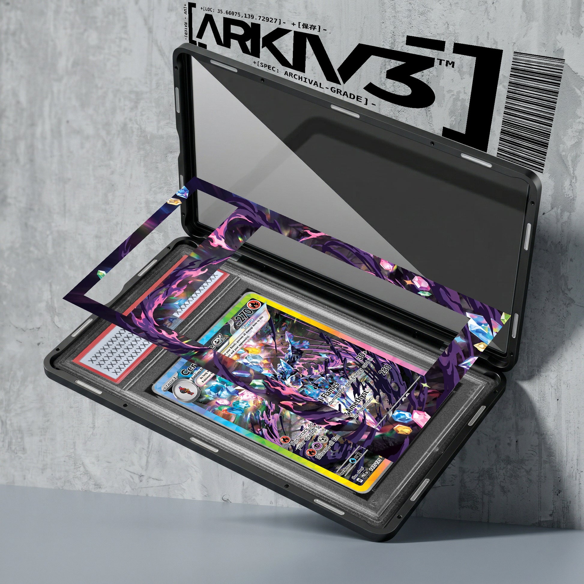 ARKIV3 PSA graded exploded mockup