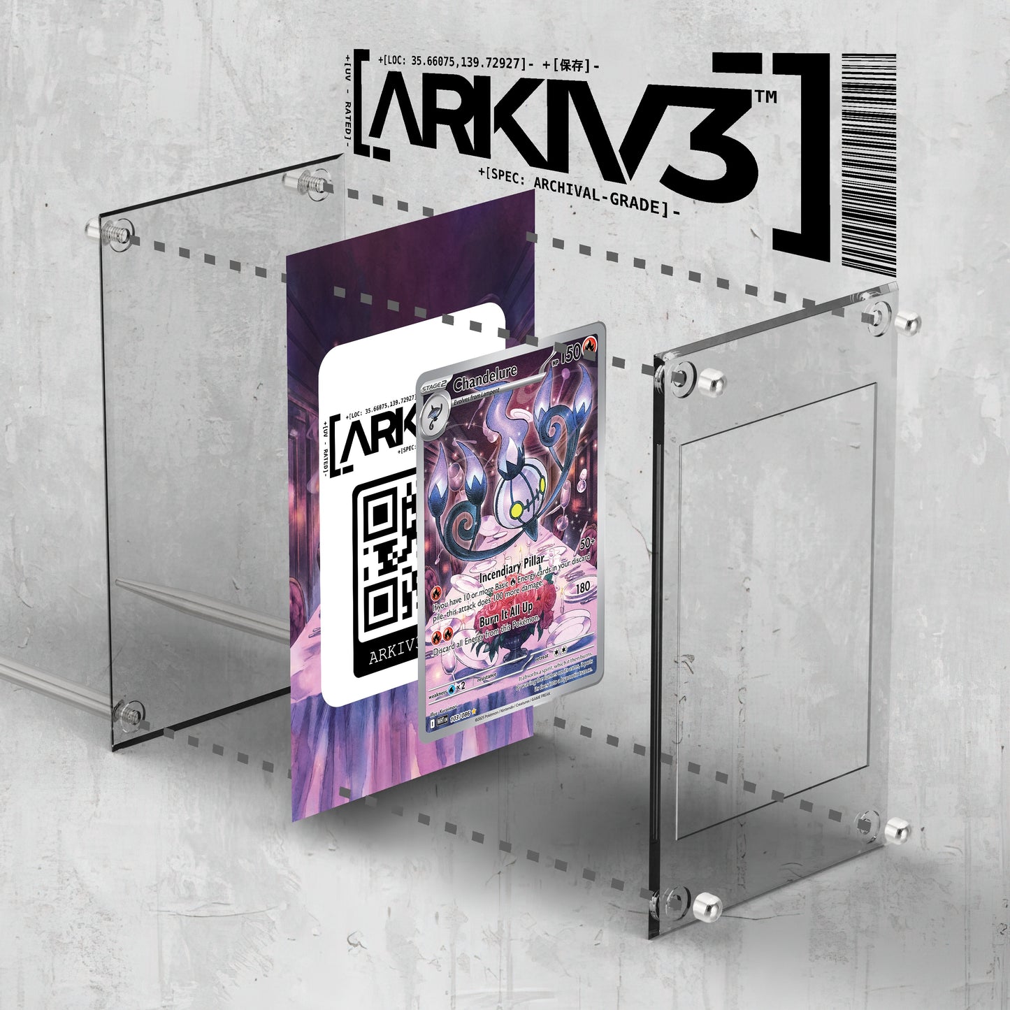 [UNIT: 103/86] // Chandelure Extended Art Display Case - Raw