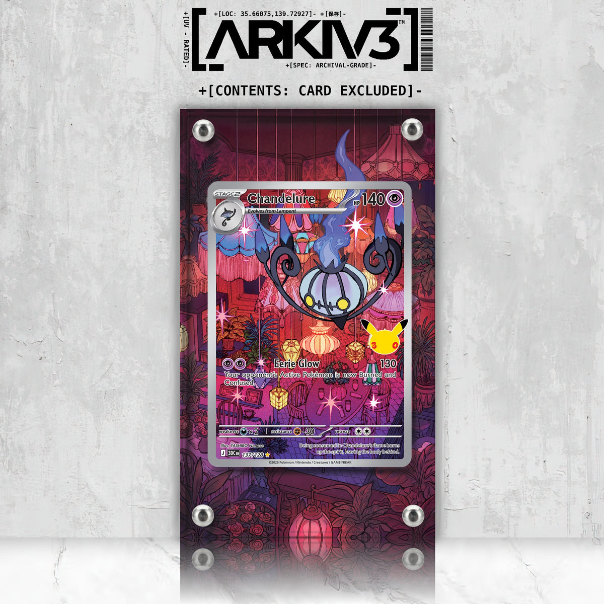[UNIT: 137/128] // Chandelure Extended Art Display Case - Raw