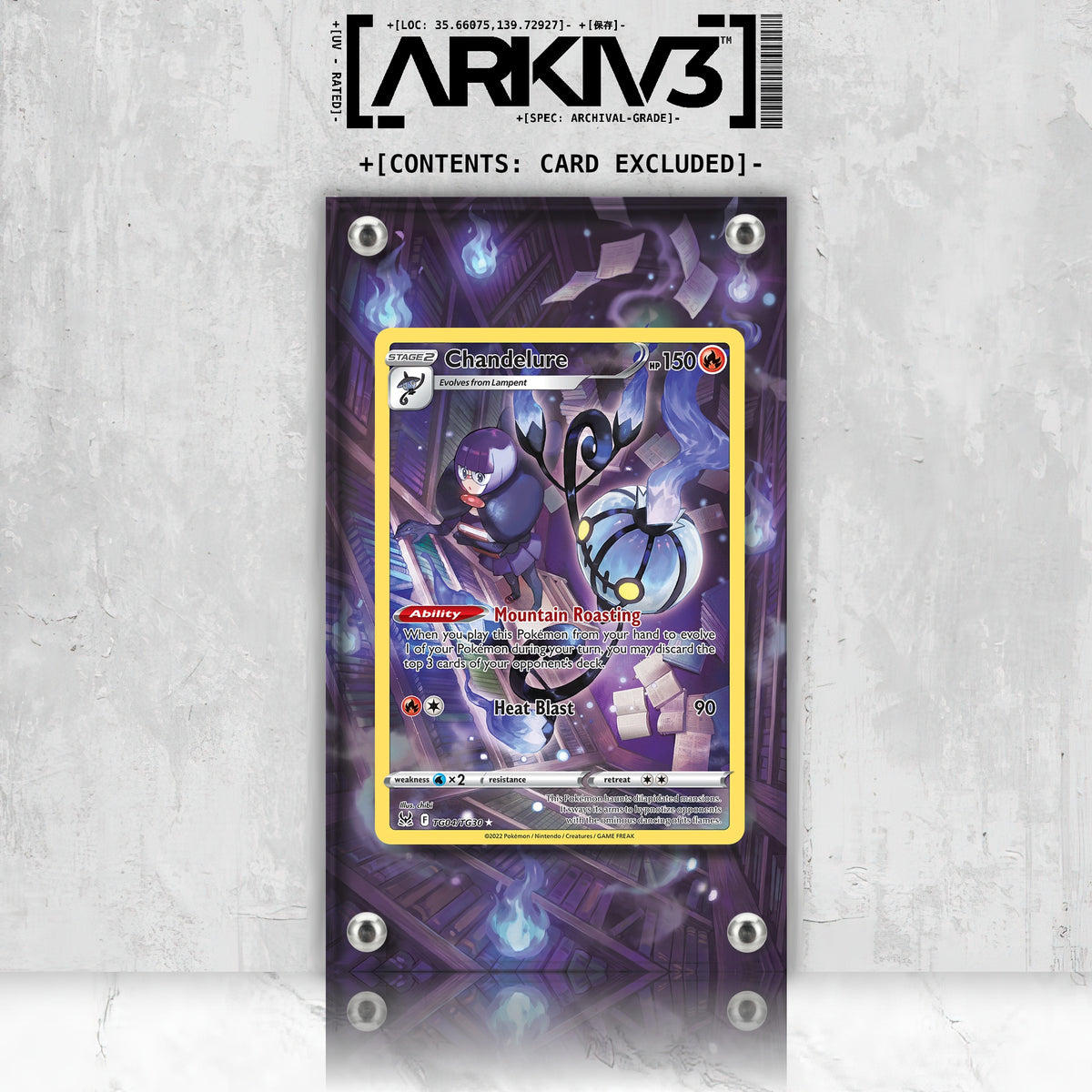 [UNIT: TG04/TG30] // Chandelure Extended Art Display Case - Raw