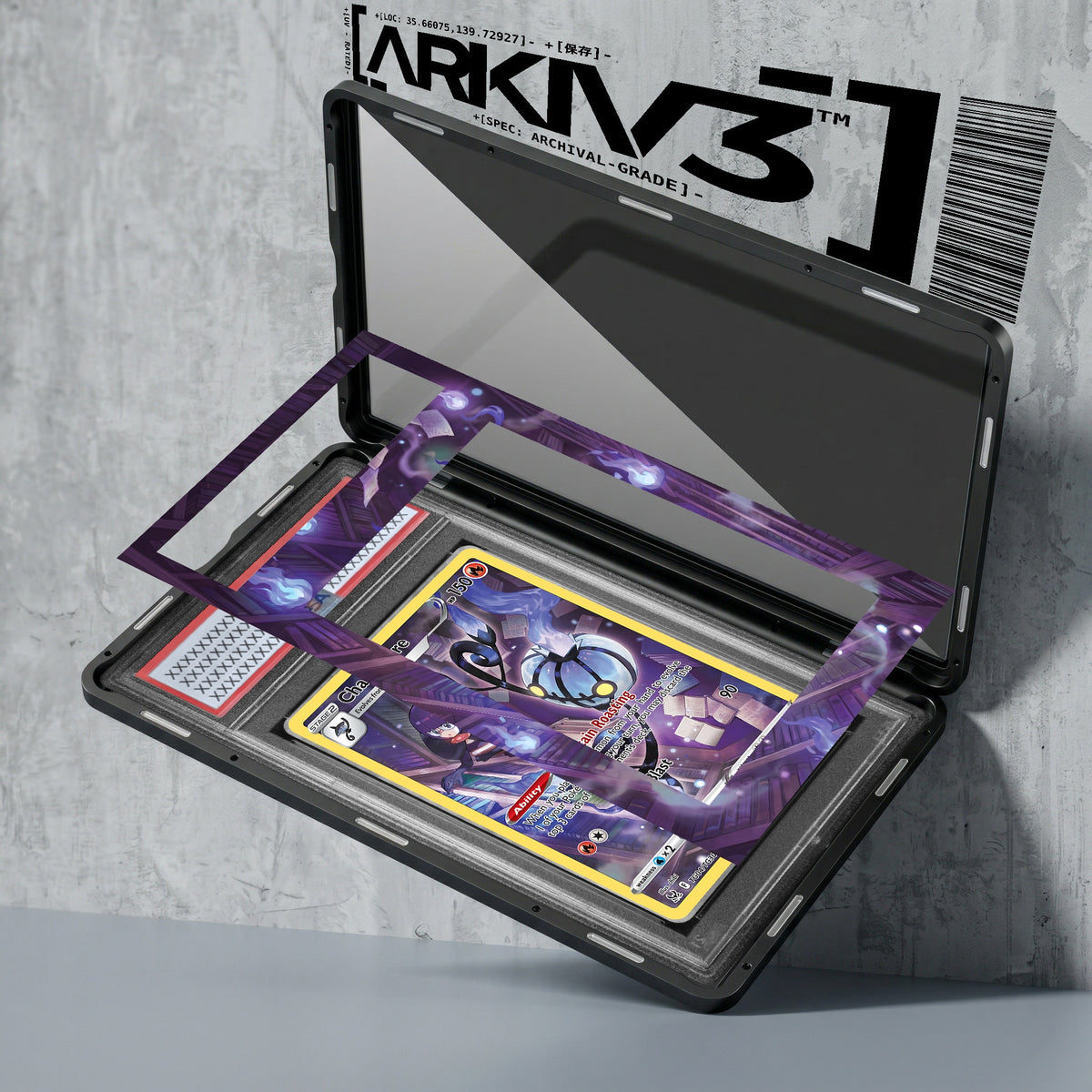 ARKIV3 PSA graded exploded mockup