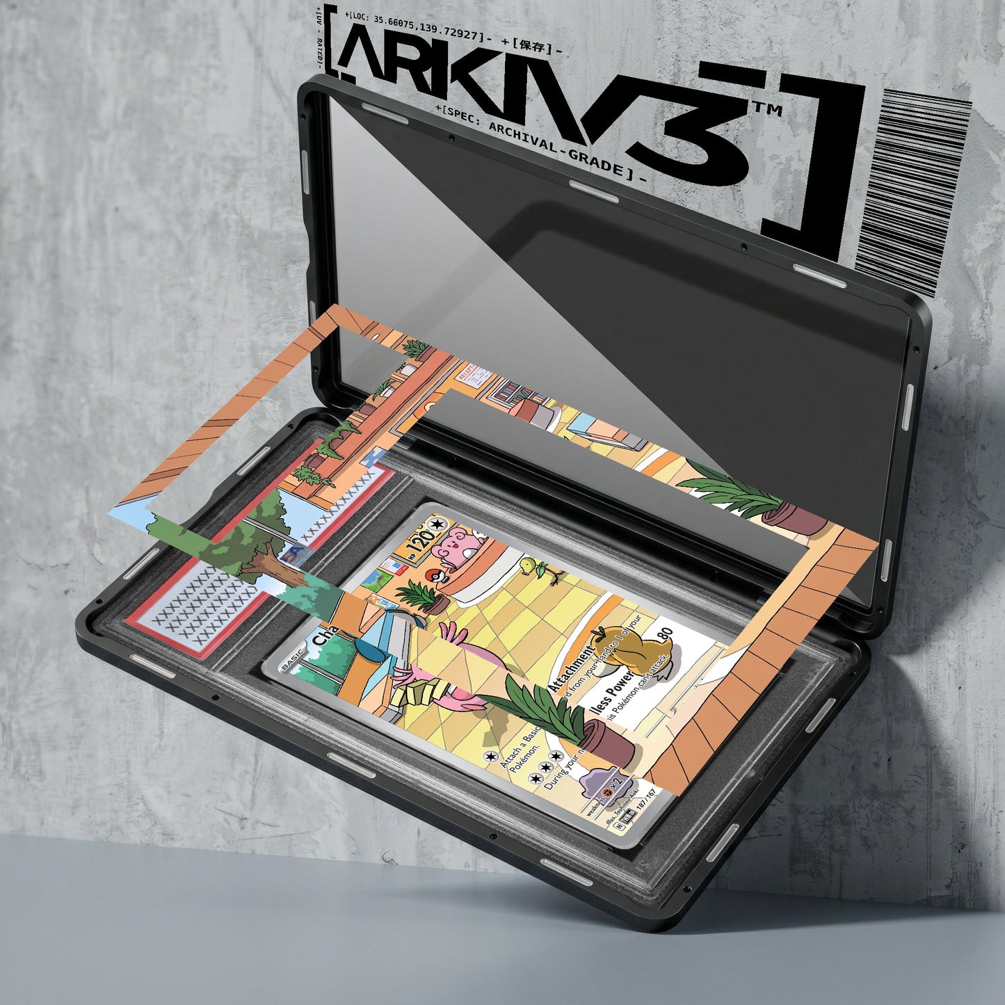 ARKIV3 PSA graded exploded mockup