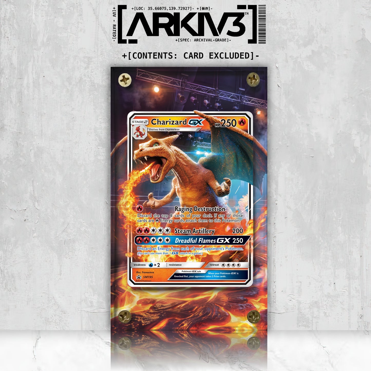 [UNIT: SM195/248] // Charizard-GX Extended Art Display Case - Raw
