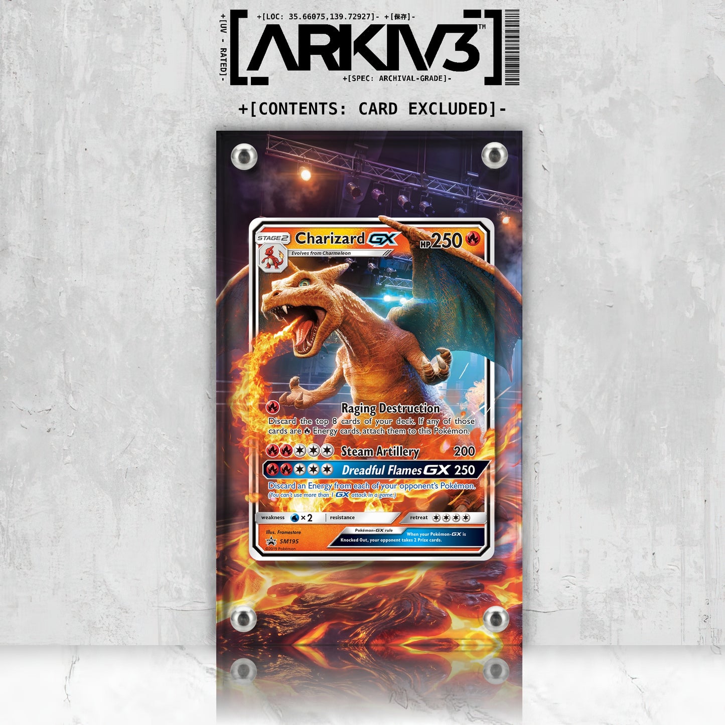 [UNIT: SM195/248] // Charizard-GX Extended Art Display Case - Raw