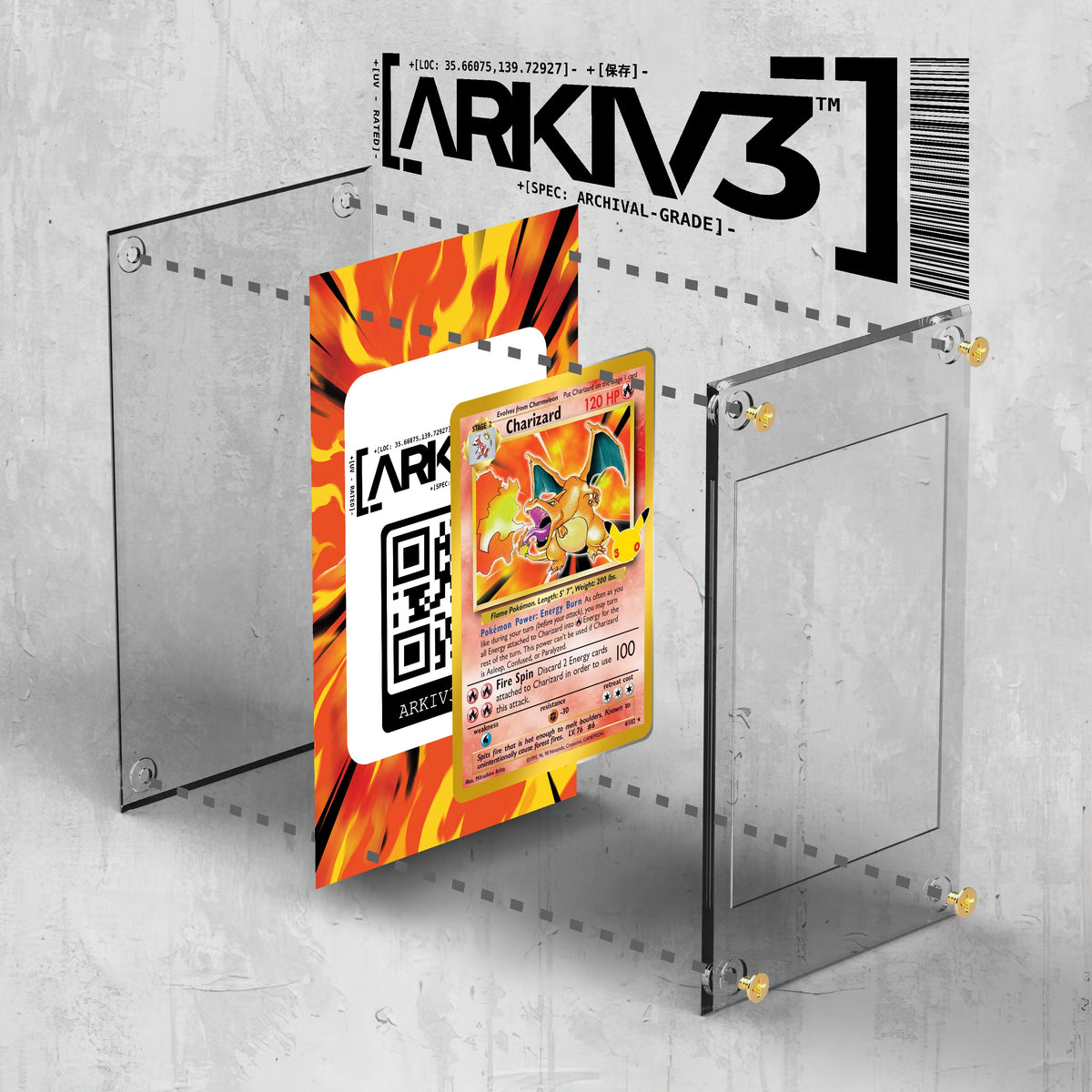 [UNIT: 4/102] // Charizard Extended Art Display Case - Raw