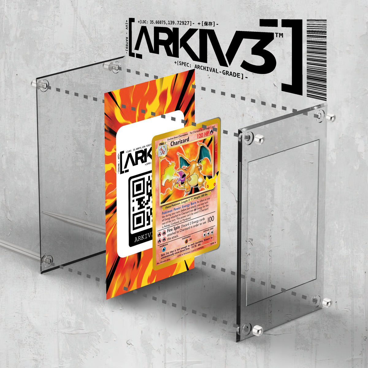 [UNIT: 4/102] // Charizard Extended Art Display Case - Raw