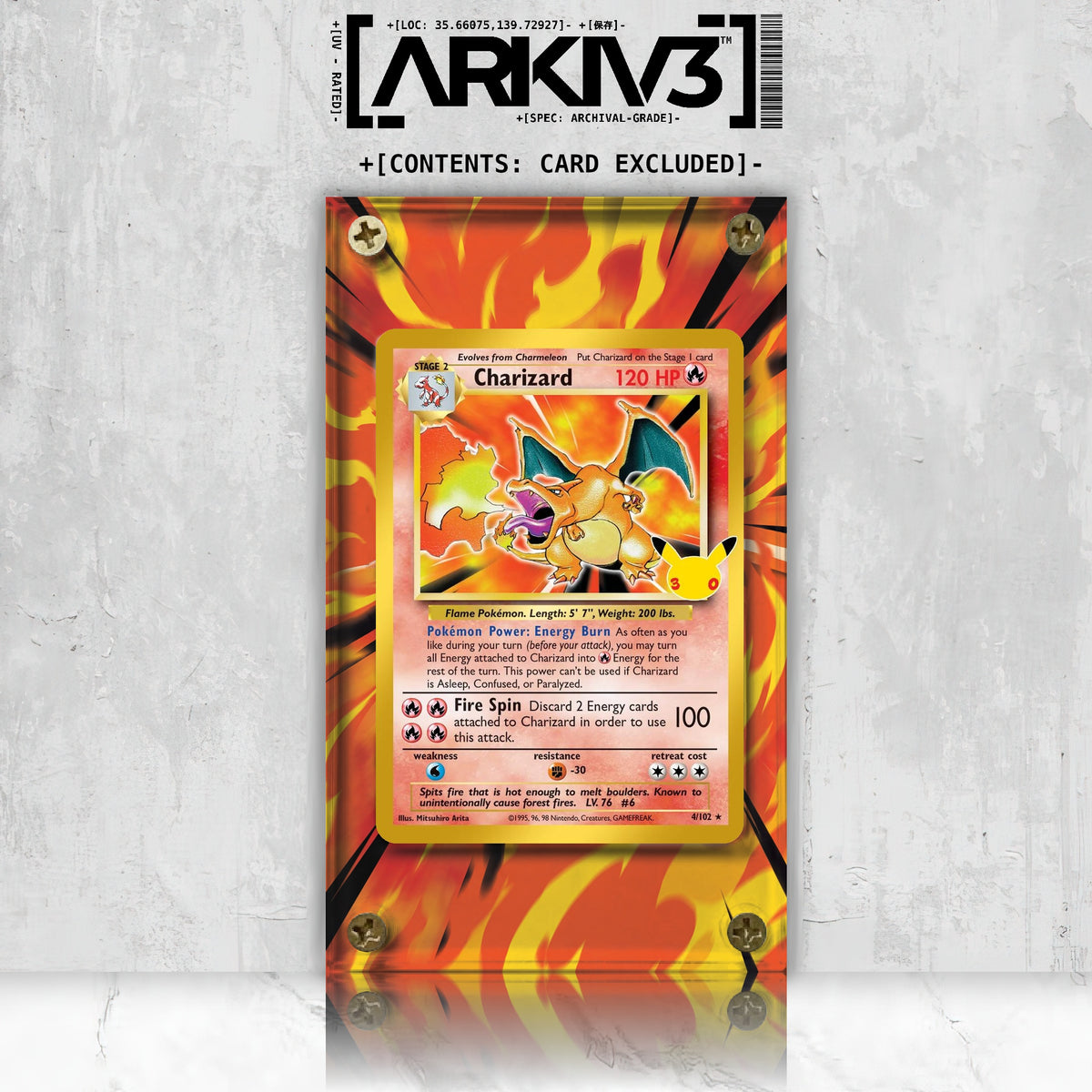 [UNIT: 4/102] // Charizard Extended Art Display Case - Raw