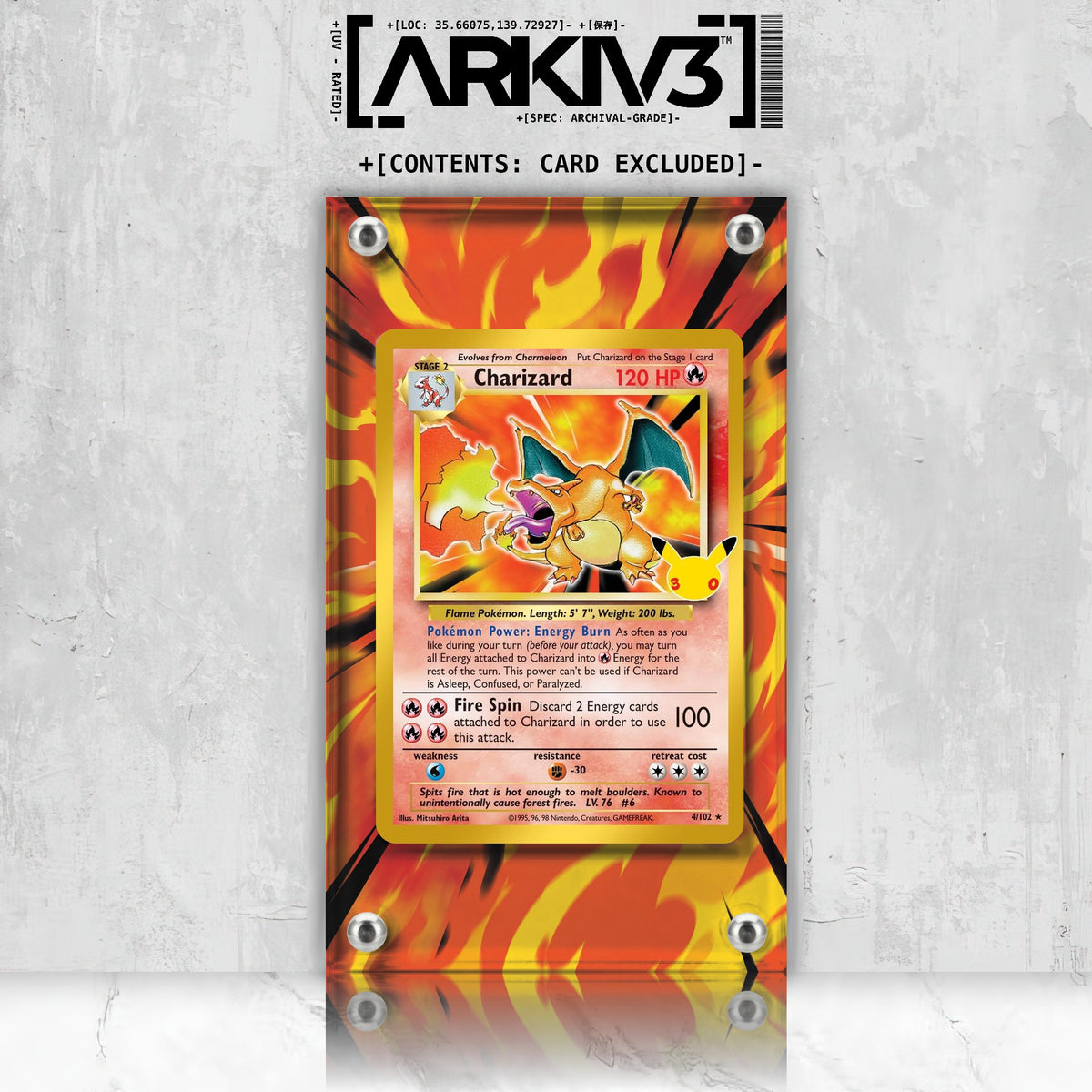 [UNIT: 4/102] // Charizard Extended Art Display Case - Raw