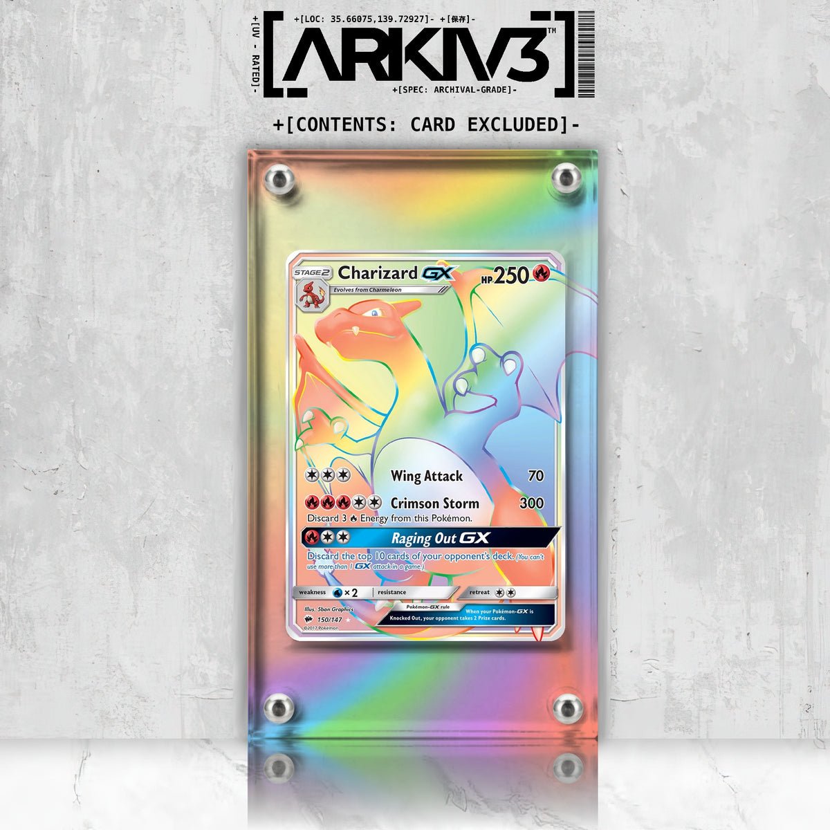 [UNIT: 150/147] // Charizard GX Extended Art Display Case - Raw