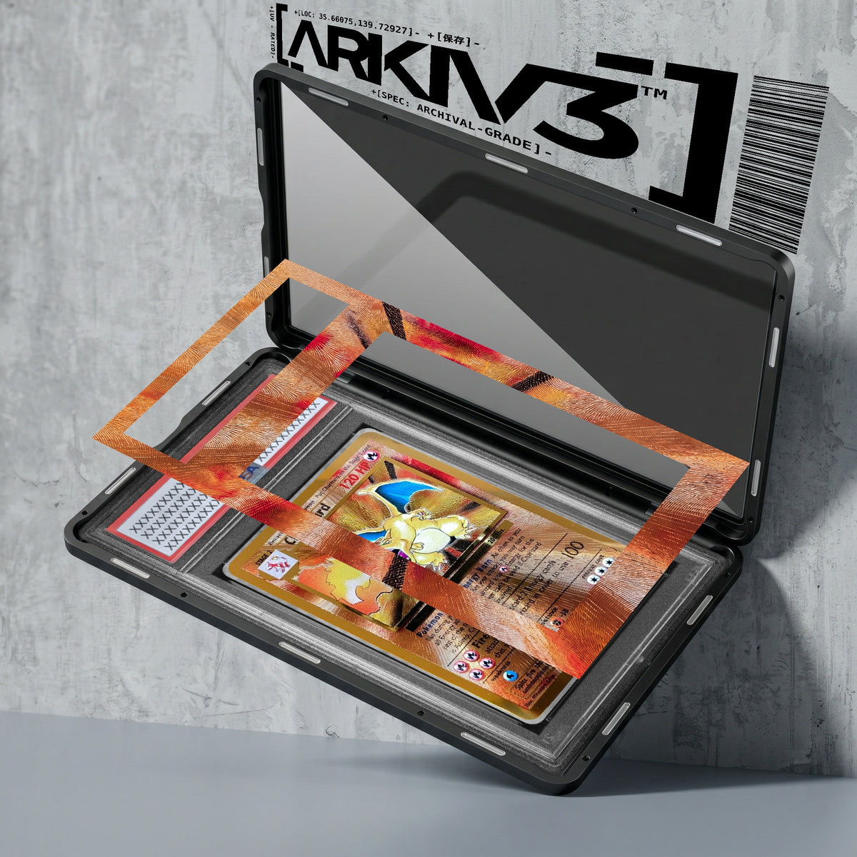 ARKIV3 PSA graded exploded mockup