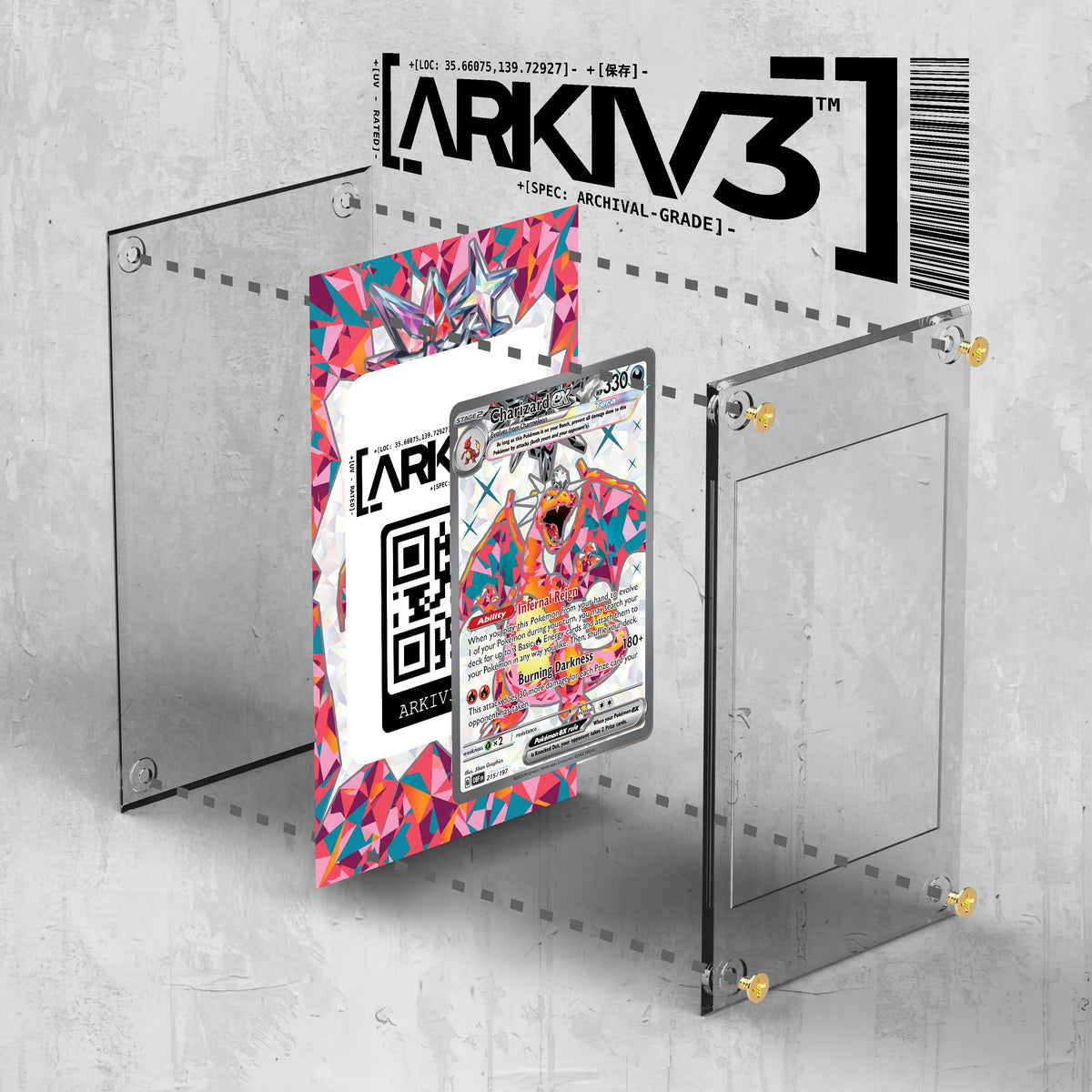 [UNIT: 215/197] // Charizard ex Extended Art Display Case - Raw
