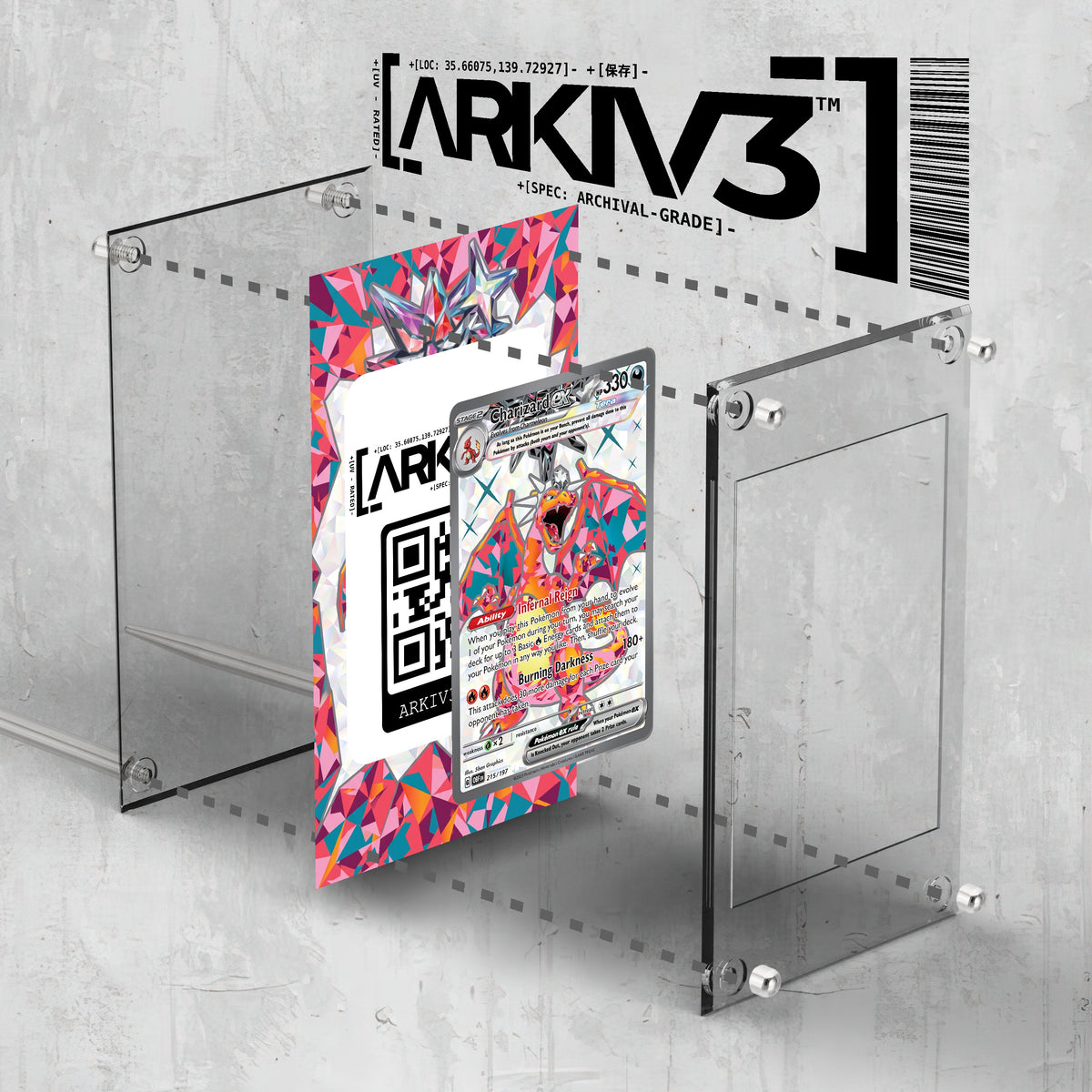 [UNIT: 215/197] // Charizard ex Extended Art Display Case - Raw