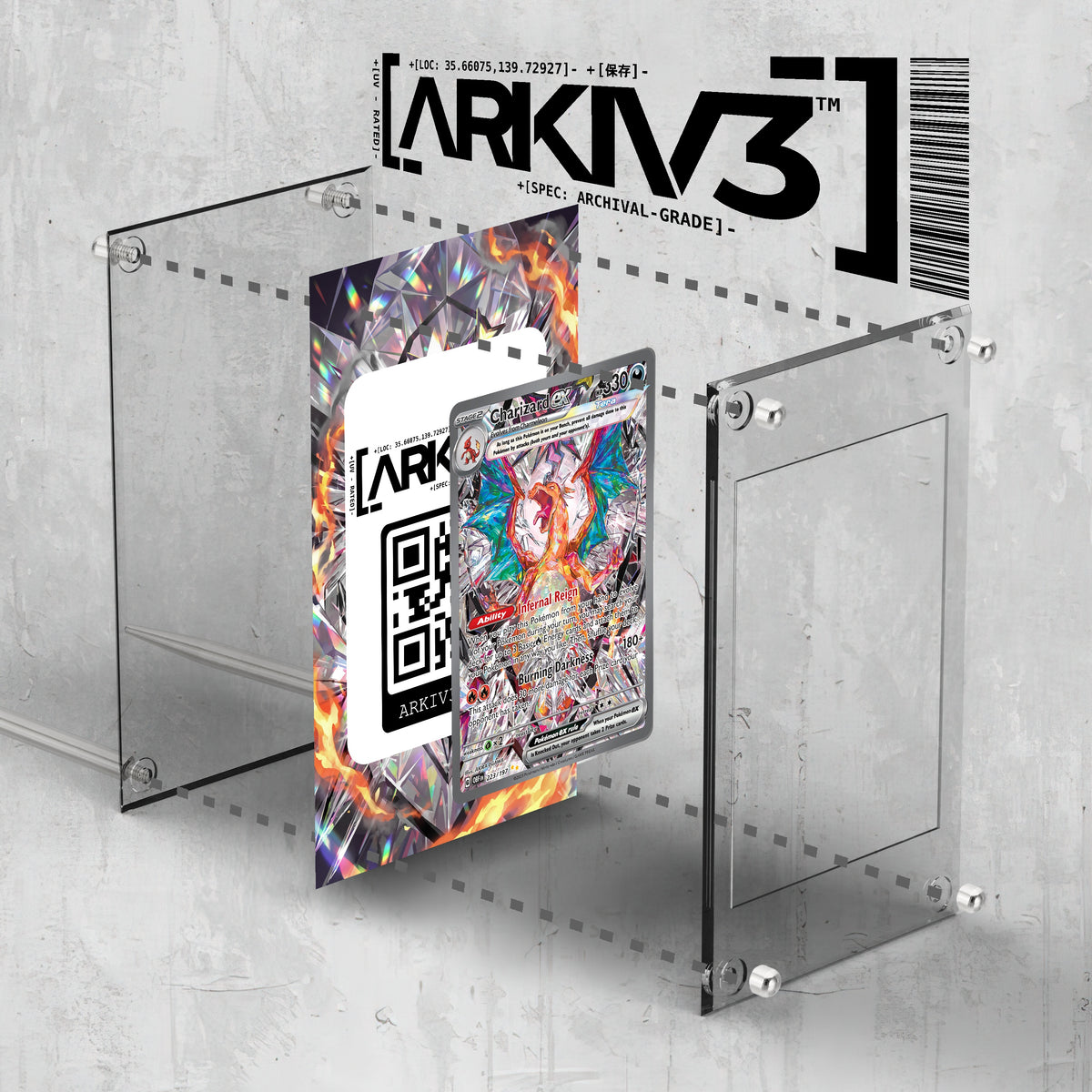 [UNIT: 223/197] // Charizard ex Extended Art Display Case - Raw