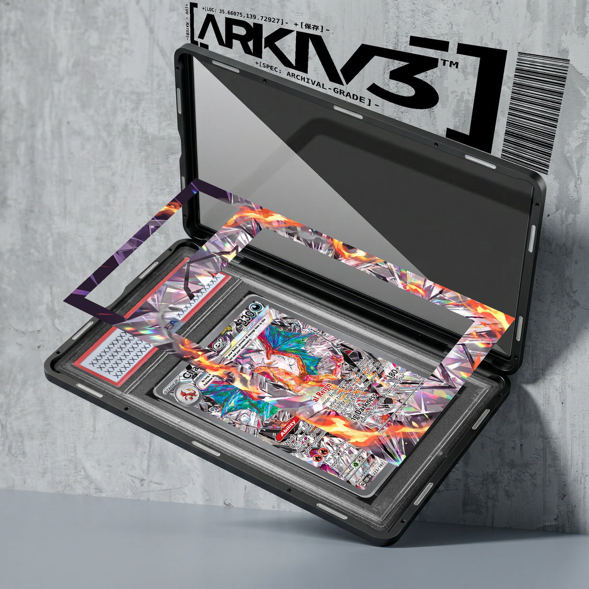 ARKIV3 PSA graded exploded mockup