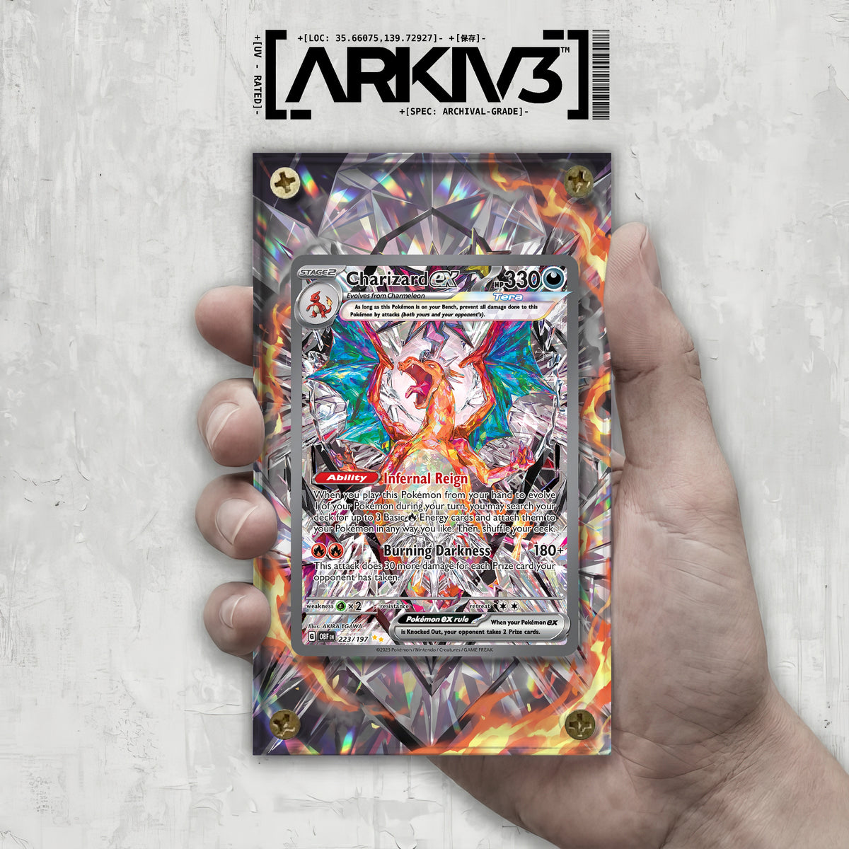 [UNIT: 223/197] // Charizard ex Extended Art Display Case - Raw