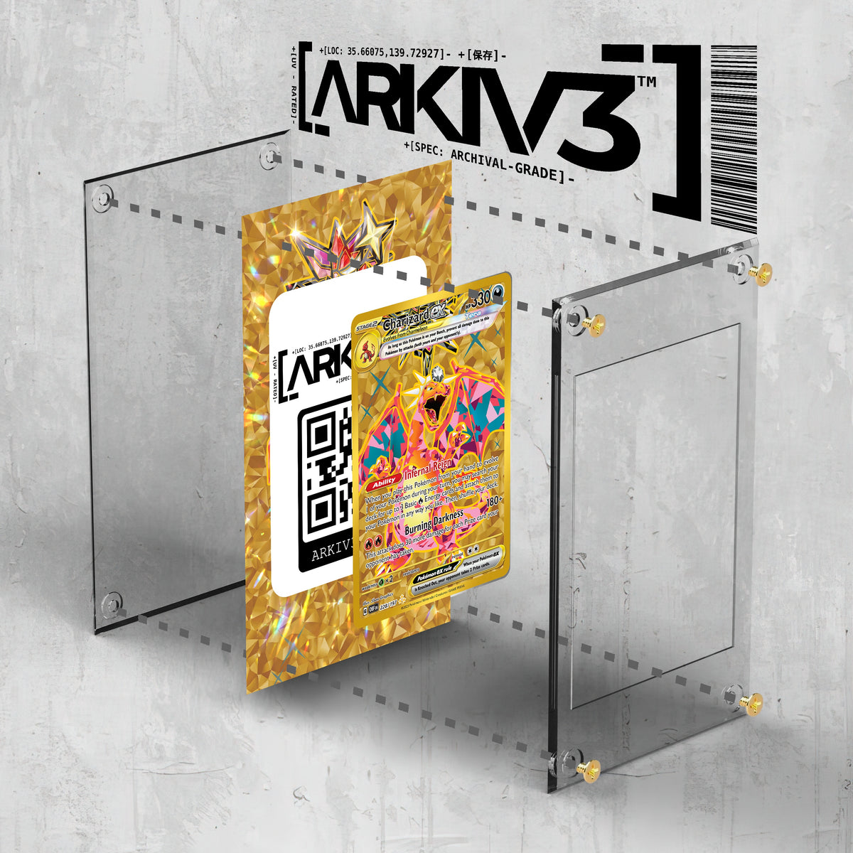 [UNIT: 228/197] // Charizard ex Extended Art Display Case - Raw