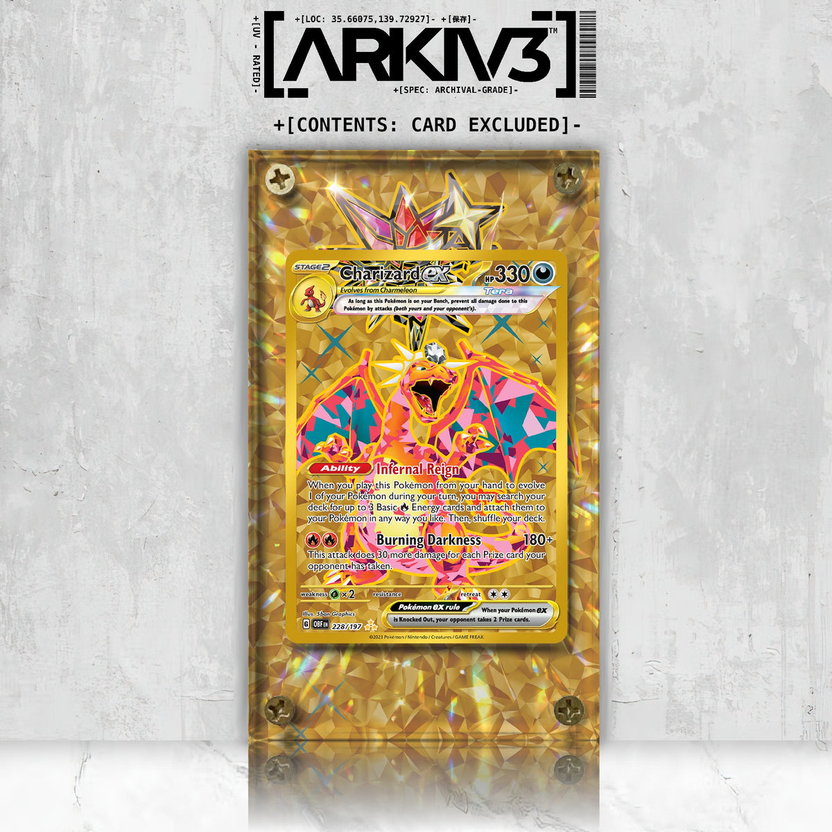 [UNIT: 228/197] // Charizard ex Extended Art Display Case - Raw