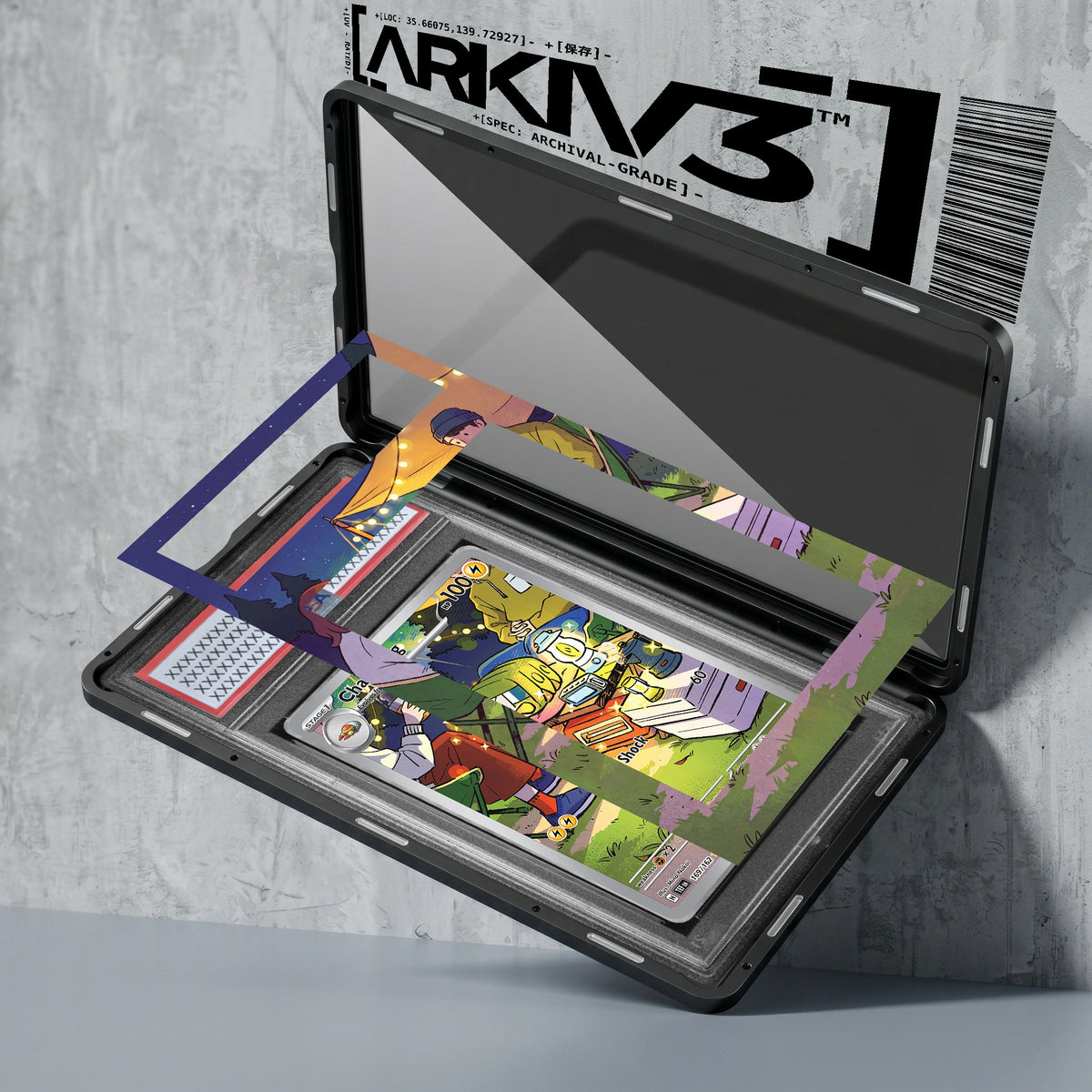 ARKIV3 PSA graded exploded mockup