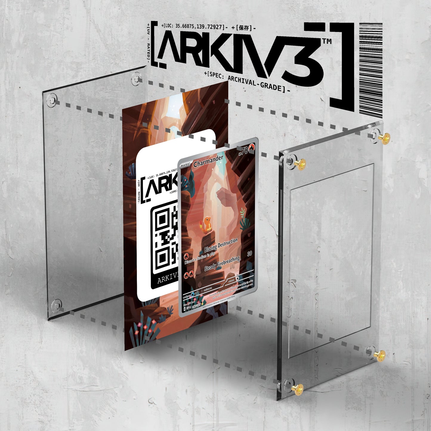 [UNIT: 168/165] // Charmander Extended Art Display Case - Raw