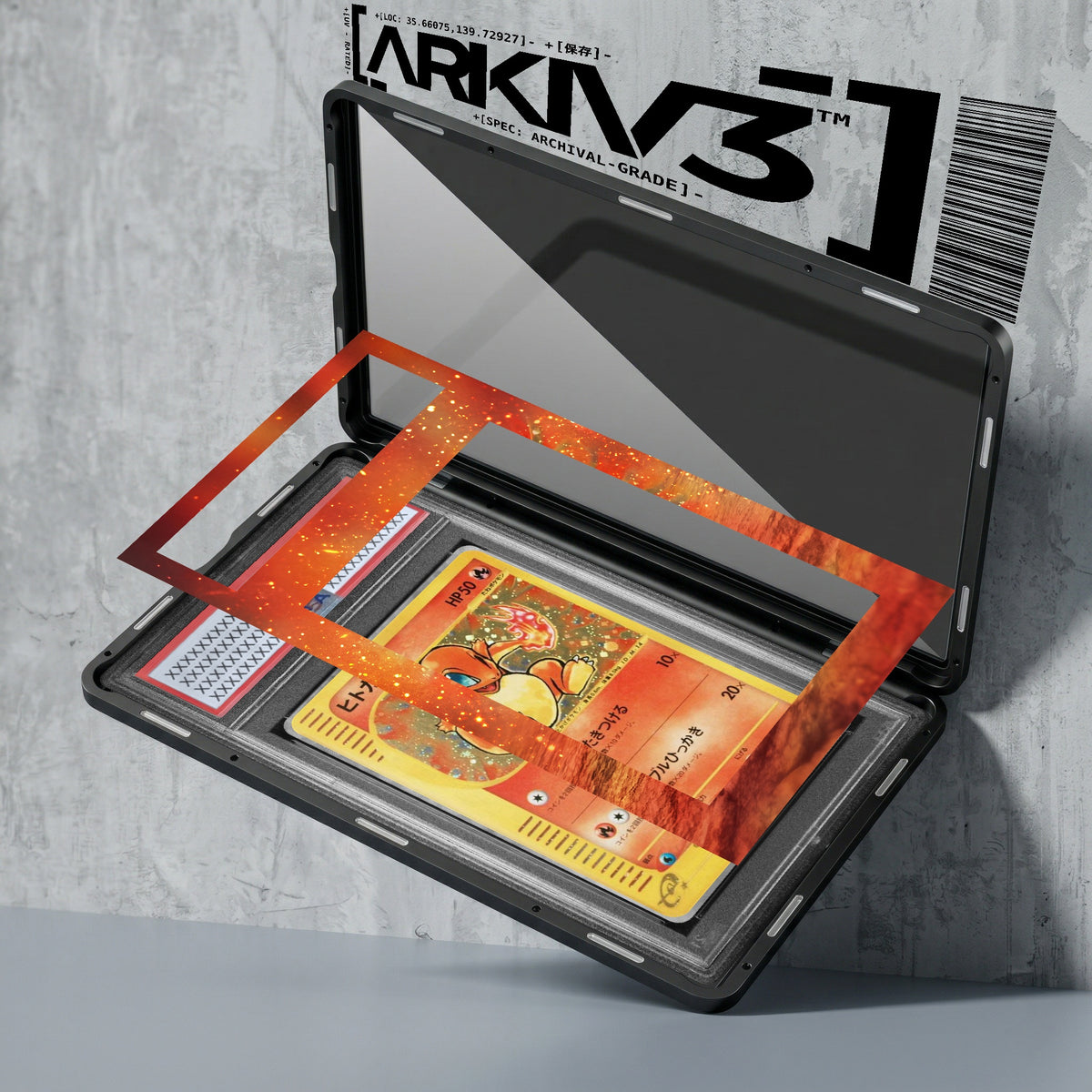ARKIV3 PSA graded exploded mockup