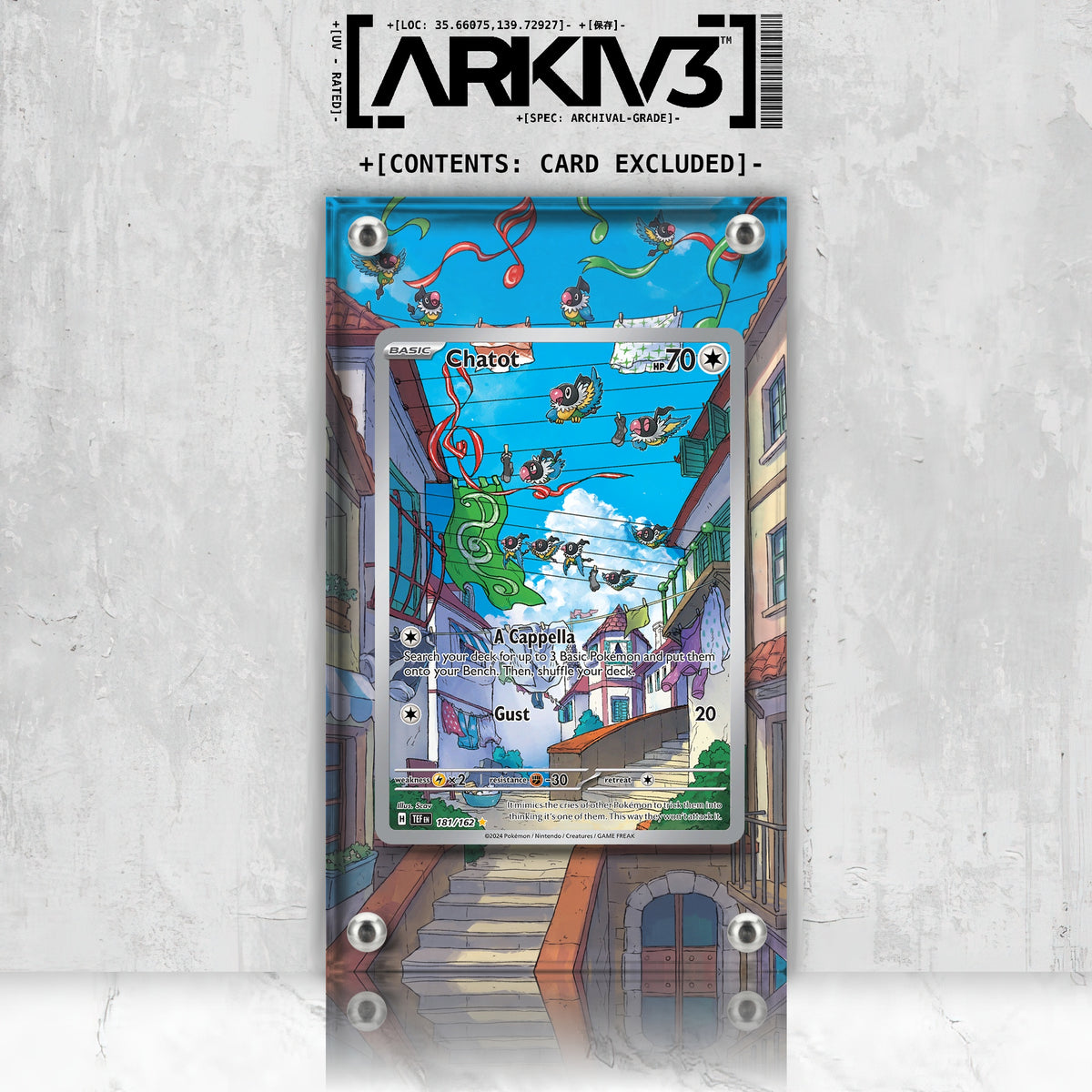 [UNIT: 181/162] // Chatot Extended Art Display Case - Raw