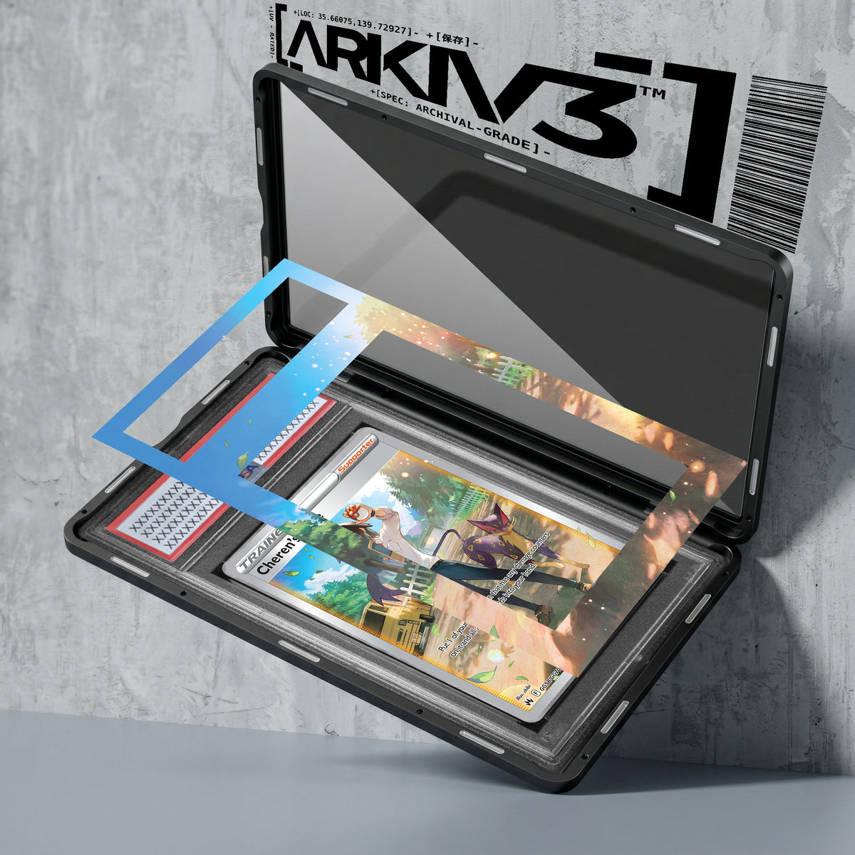ARKIV3 PSA graded exploded mockup