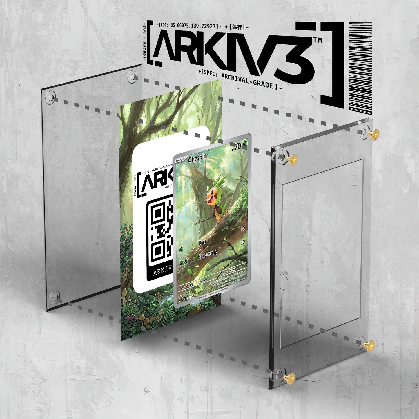 [UNIT: 87/86] // Chespin Extended Art Display Case - Raw