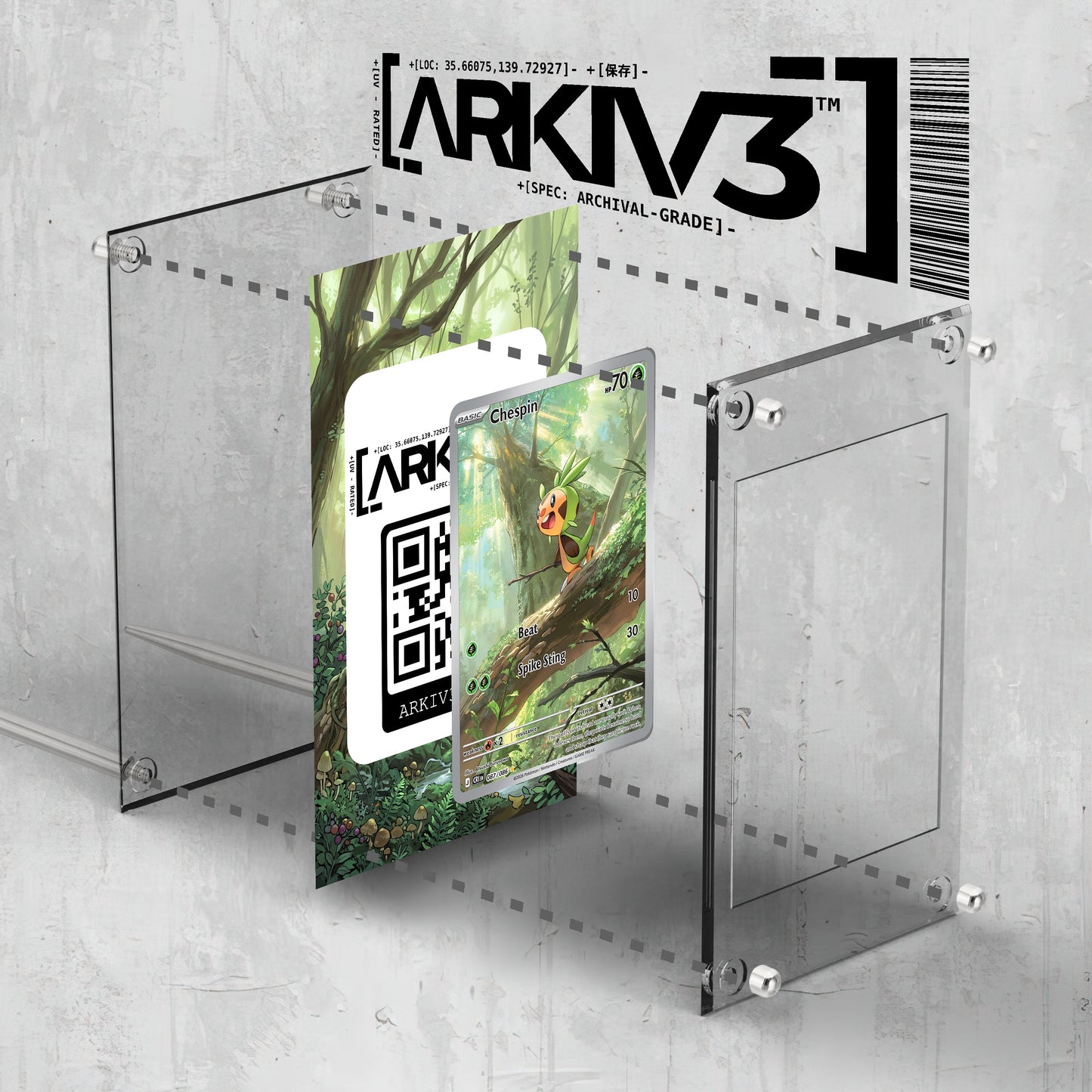[UNIT: 87/86] // Chespin Extended Art Display Case - Raw