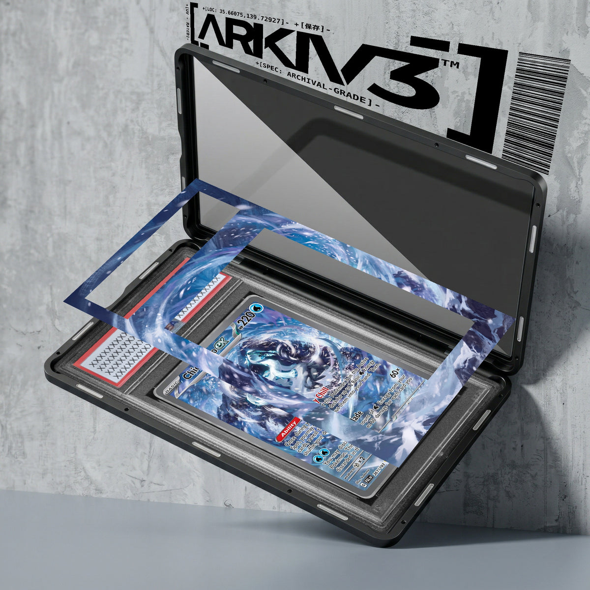 ARKIV3 PSA graded exploded mockup