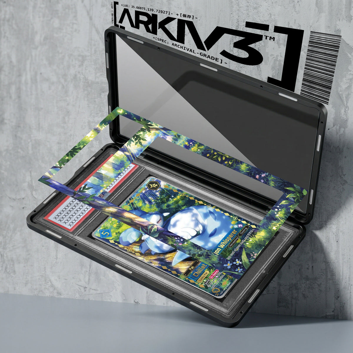 ARKIV3 PSA graded exploded mockup