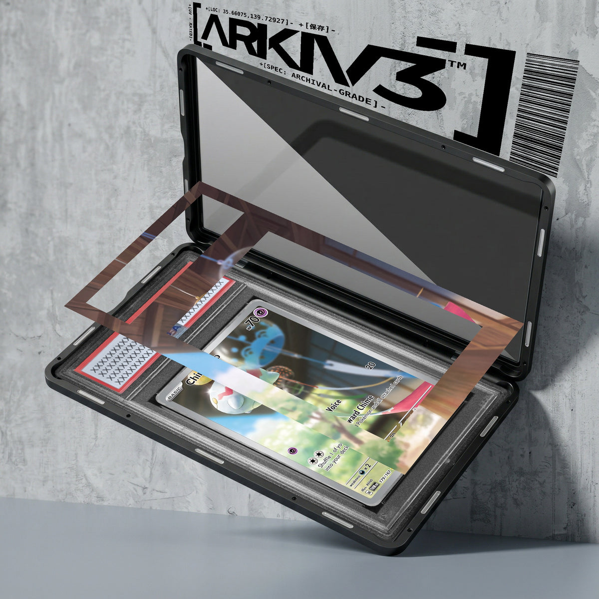 ARKIV3 PSA graded exploded mockup