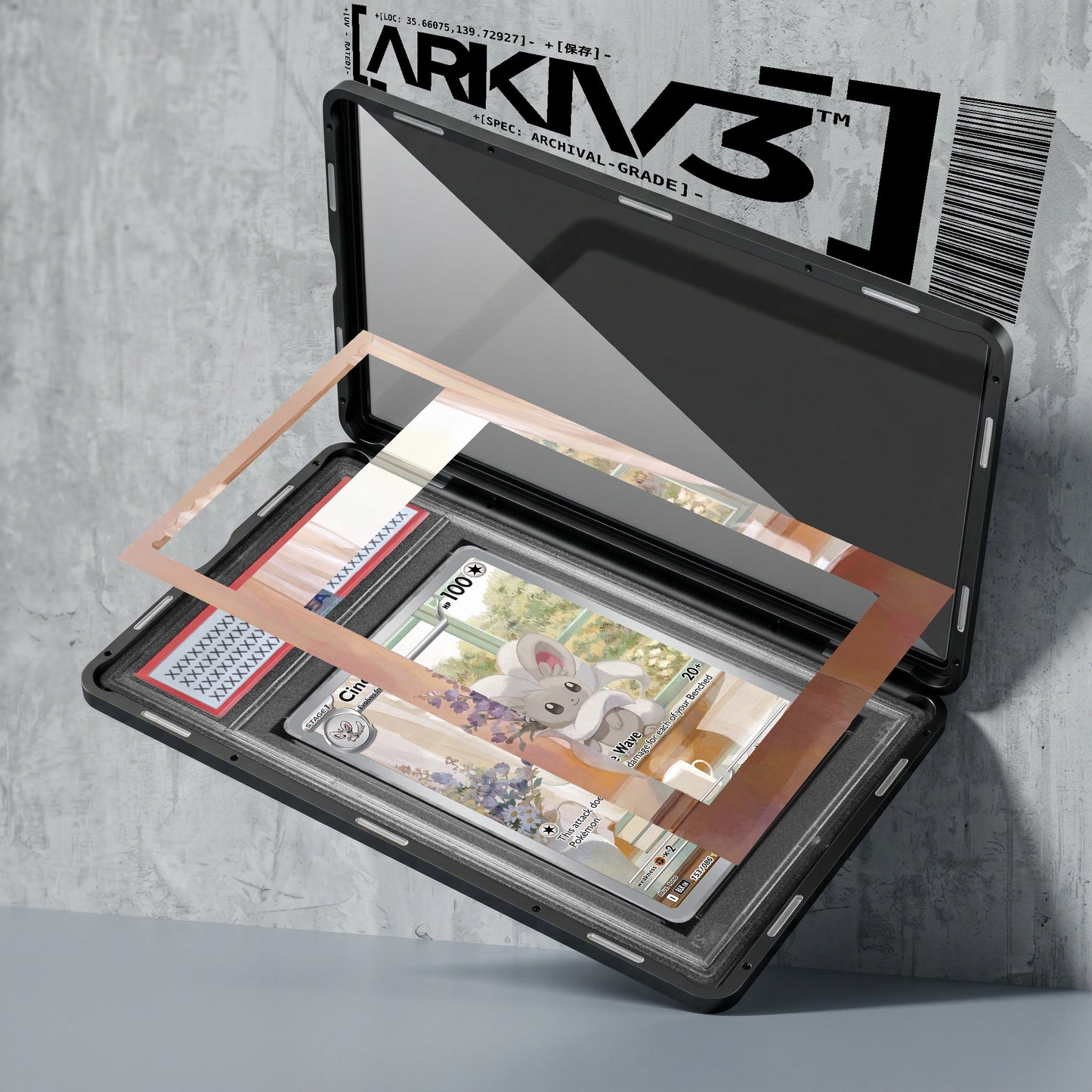 ARKIV3 PSA graded exploded mockup