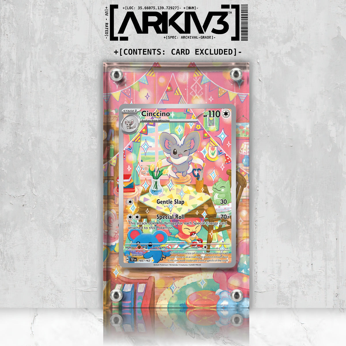[UNIT: 183/162] // Cinccino Extended Art Display Case - Raw