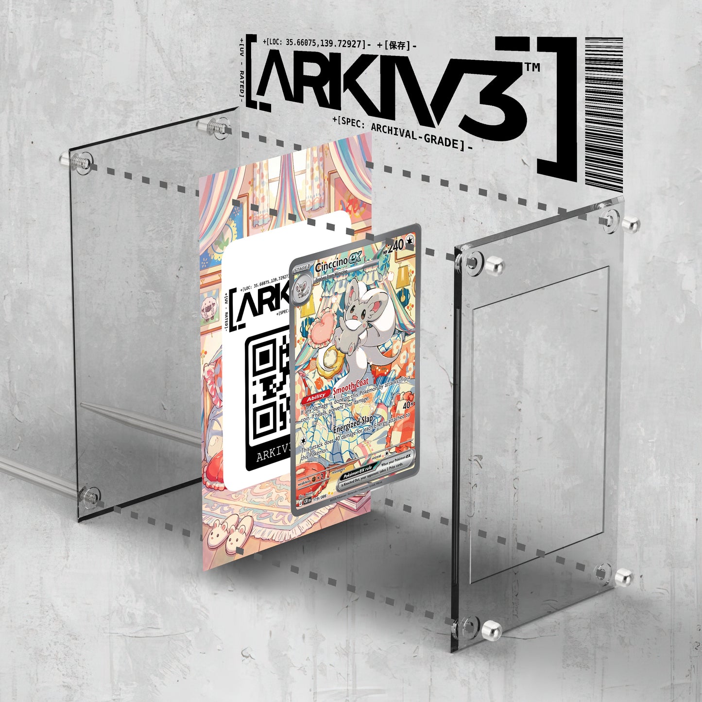 [UNIT: 119/86] // Cinccino ex Extended Art Display Case - Raw