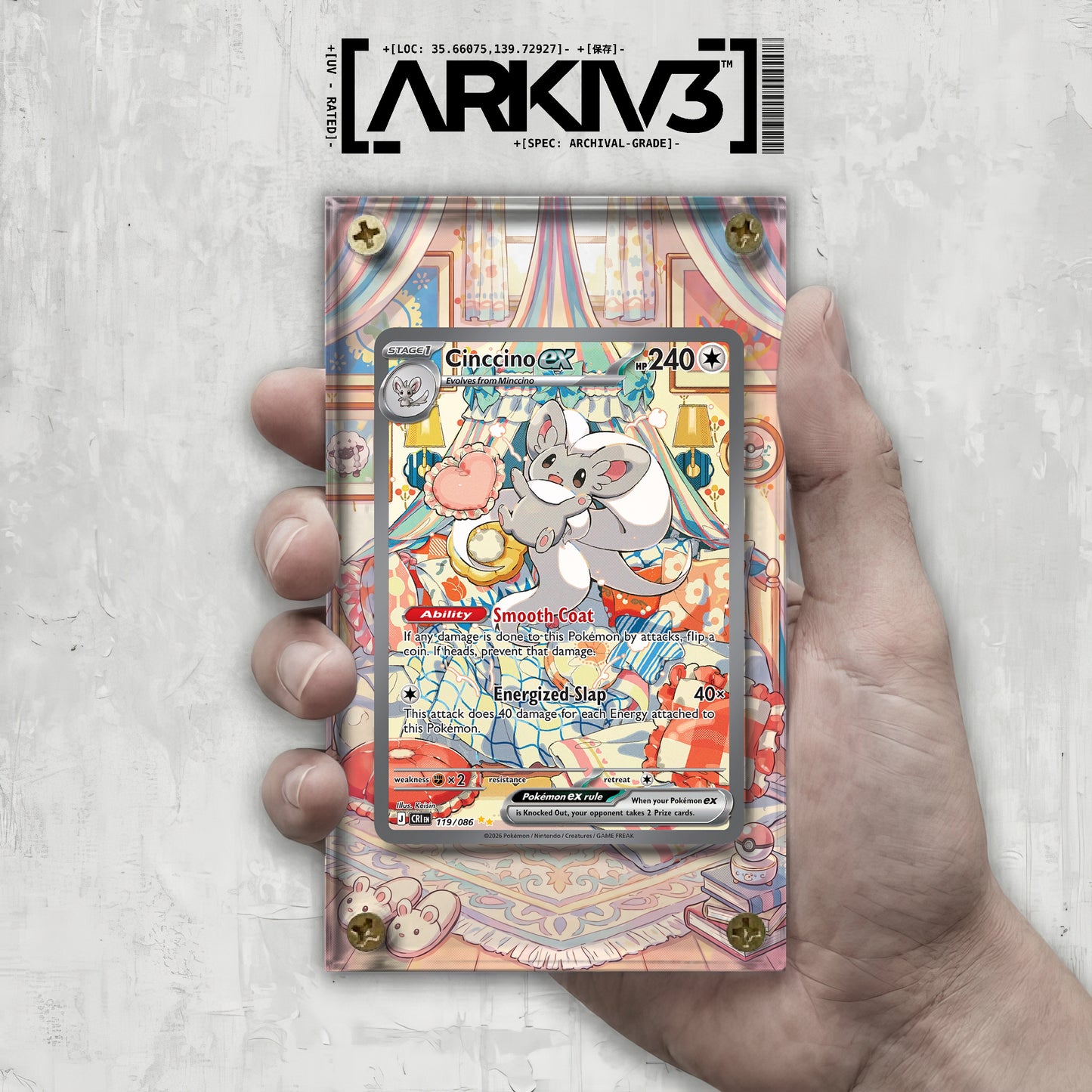 [UNIT: 119/86] // Cinccino ex Extended Art Display Case - Raw