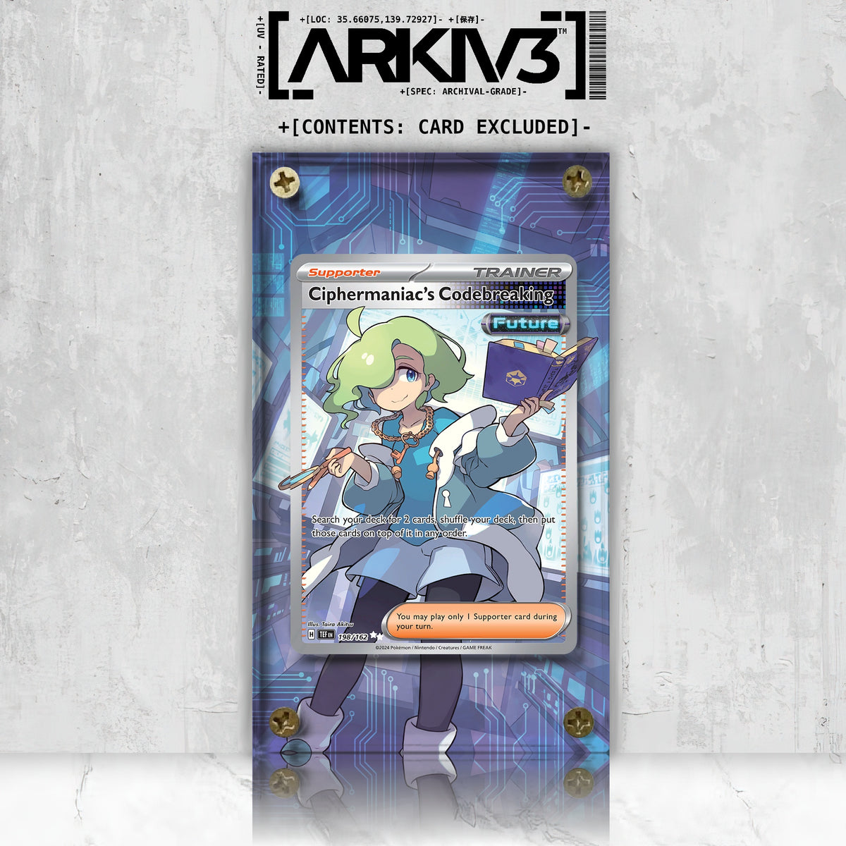 [UNIT: 198/162] // Ciphermaniac's Codebreaking Extended Art Display Case - Raw