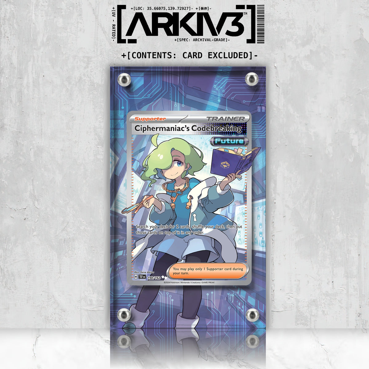[UNIT: 198/162] // Ciphermaniac's Codebreaking Extended Art Display Case - Raw