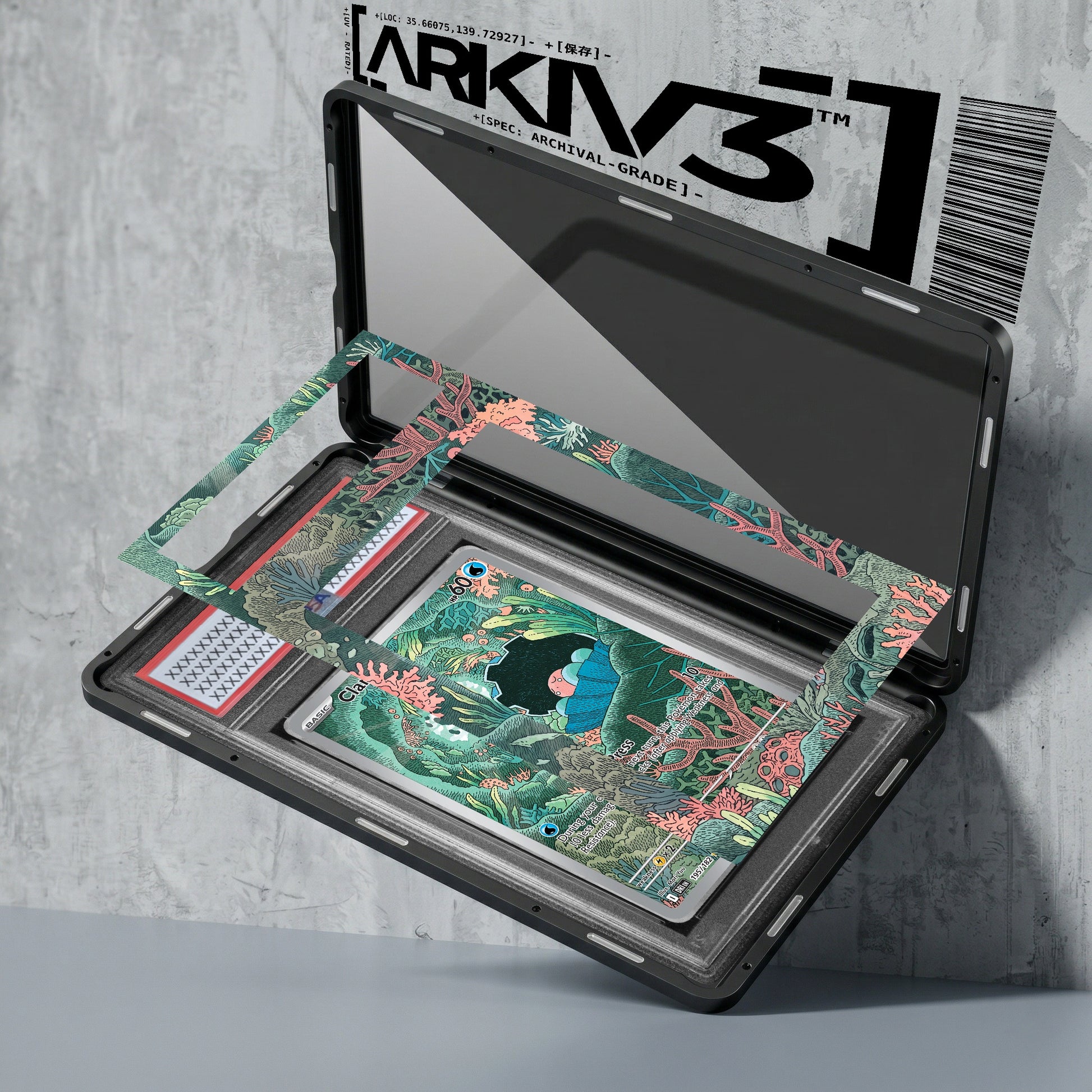 ARKIV3 PSA graded exploded mockup