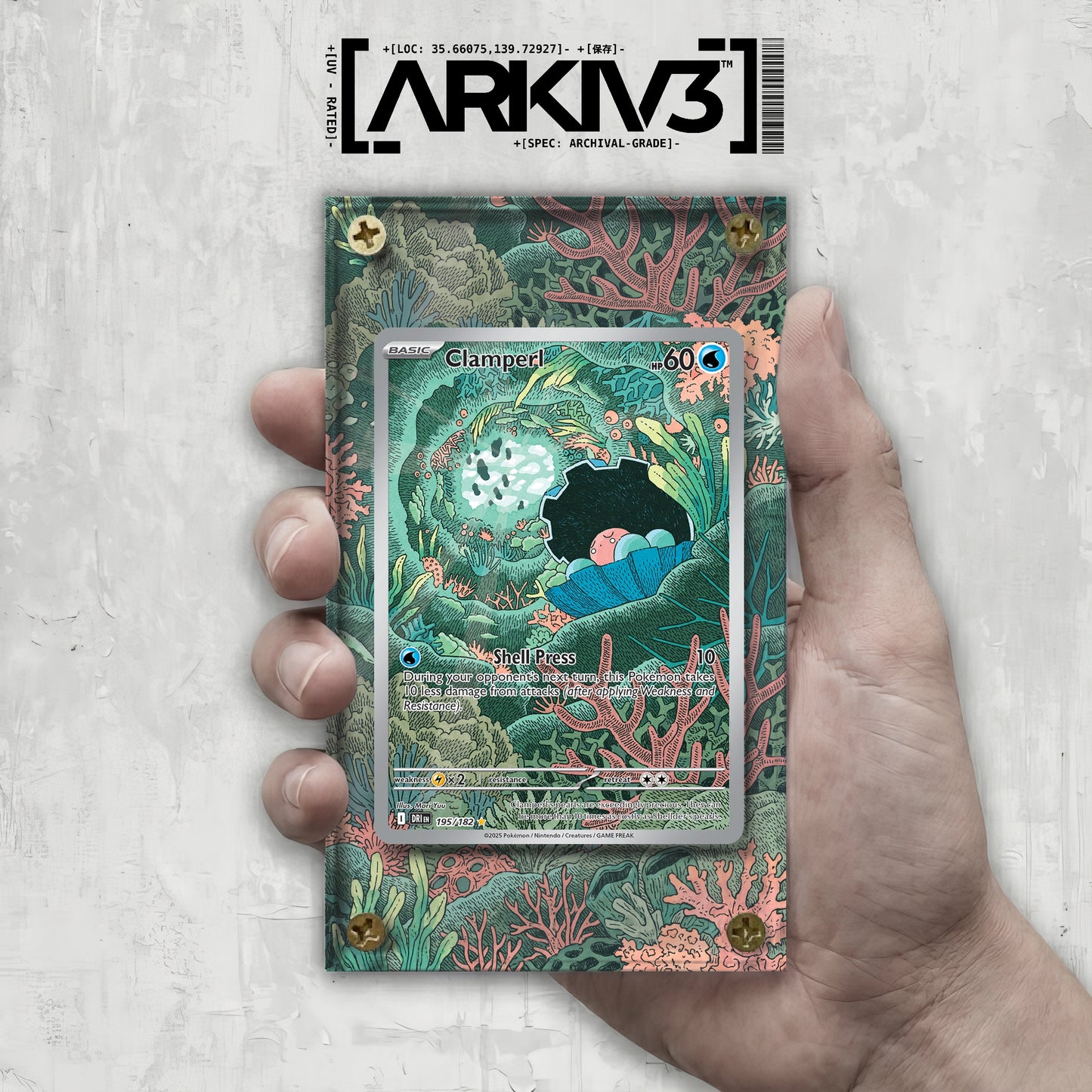 [UNIT: 195/182] // Clamperl Extended Art Display Case - Raw